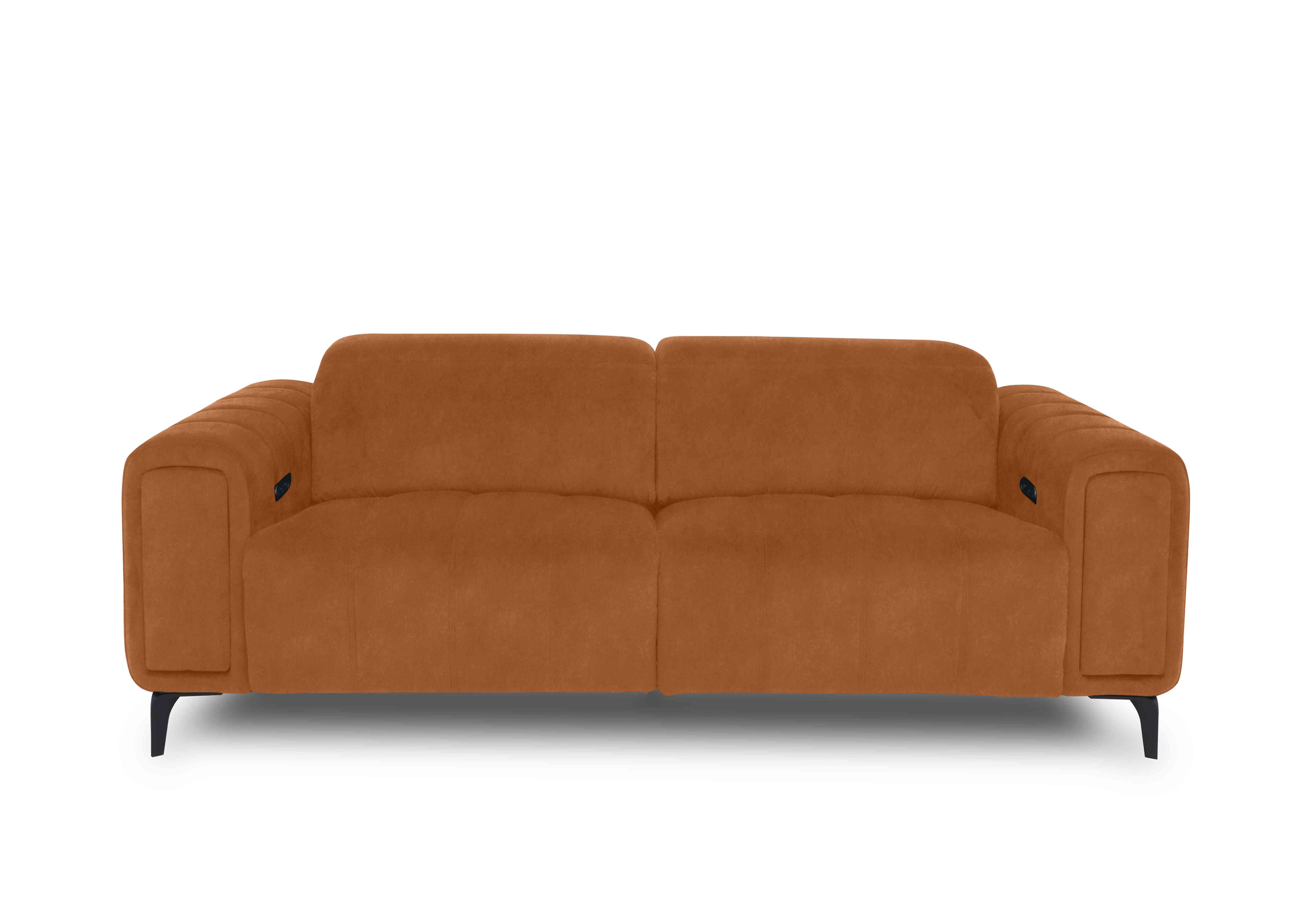 Elphaba Fabric 3 Seater Sofa with Storage Arms in Dexter Pumpkin 43509 on Furniture Village
