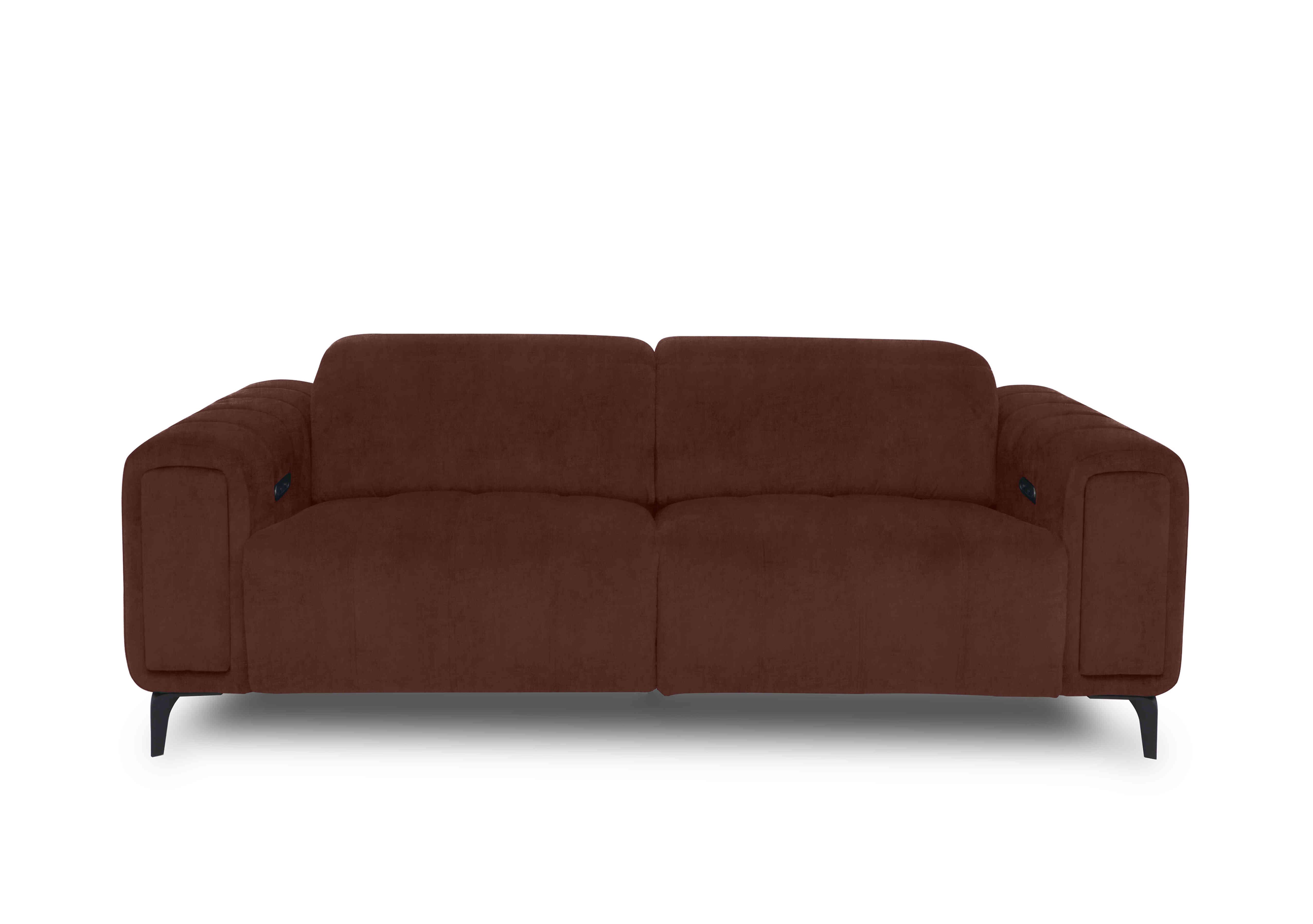 Elphaba Fabric 3 Seater Sofa with Storage Arms in Manhattan Burnt Sienna 58008 on Furniture Village