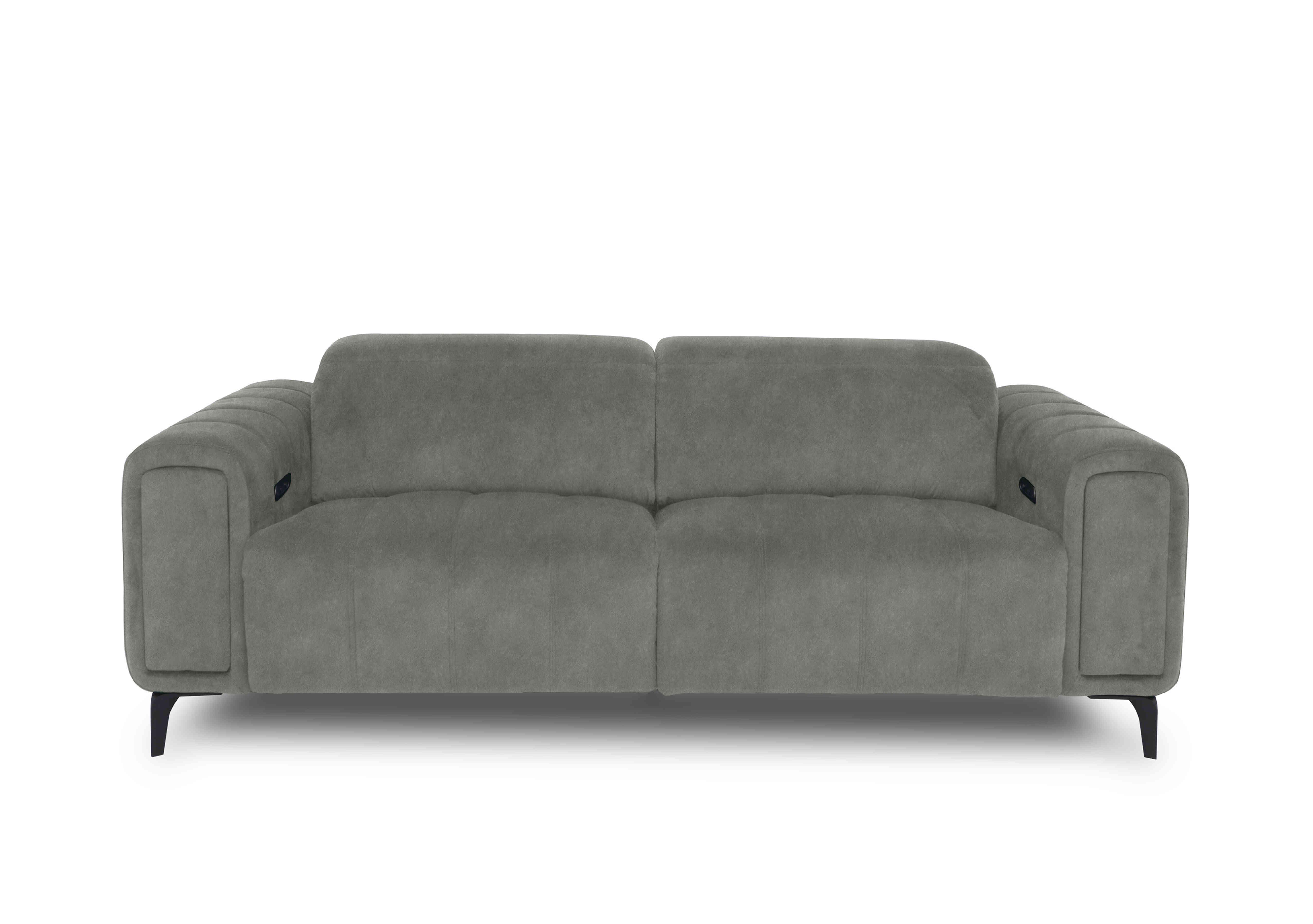 Elphaba Fabric 3 Seater Sofa with Storage Arms in Marble Stone 18176 on Furniture Village