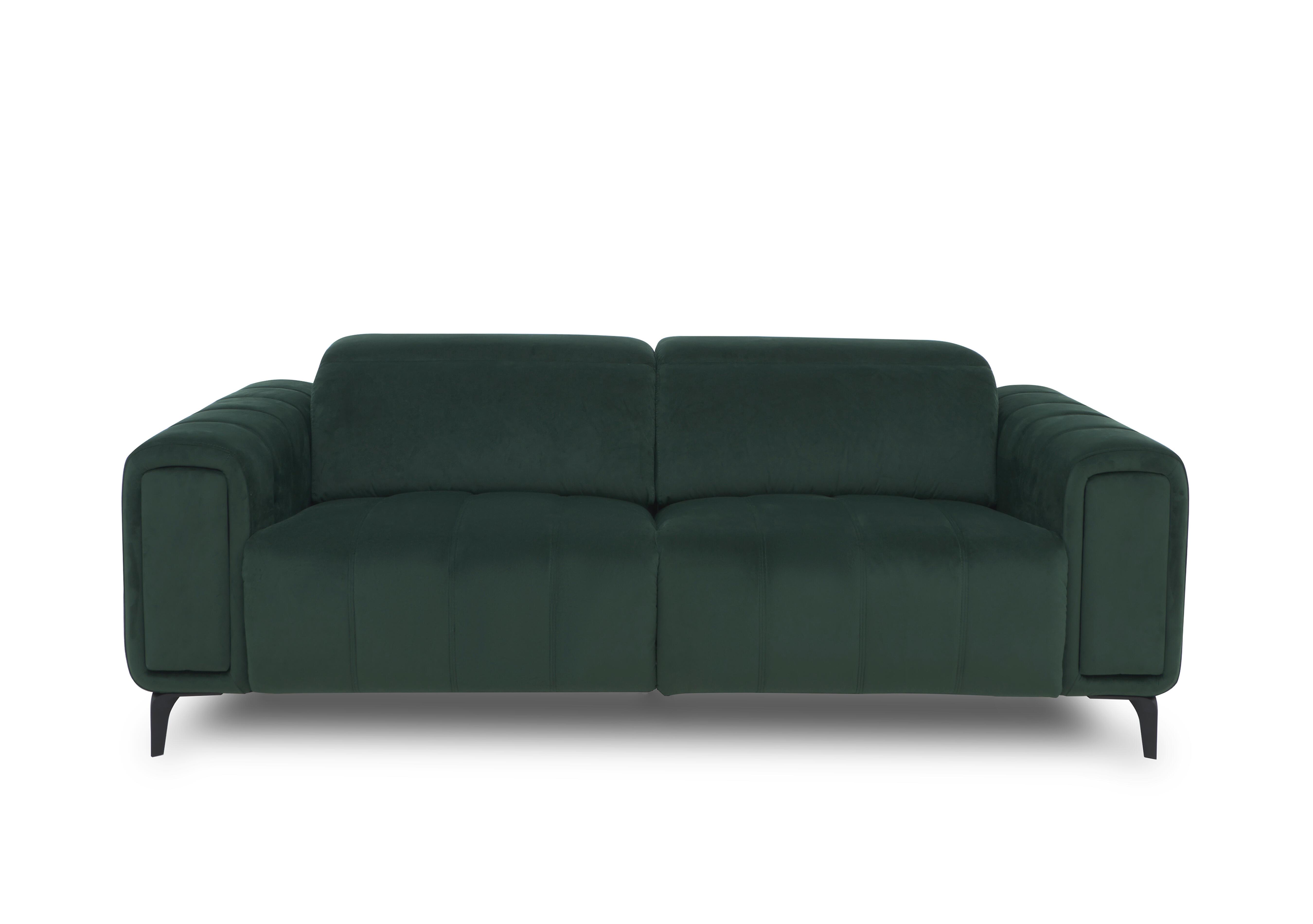 Elphaba Fabric 3 Seater Sofa with Storage Arms in Opulence Bottle Green 51011 on Furniture Village