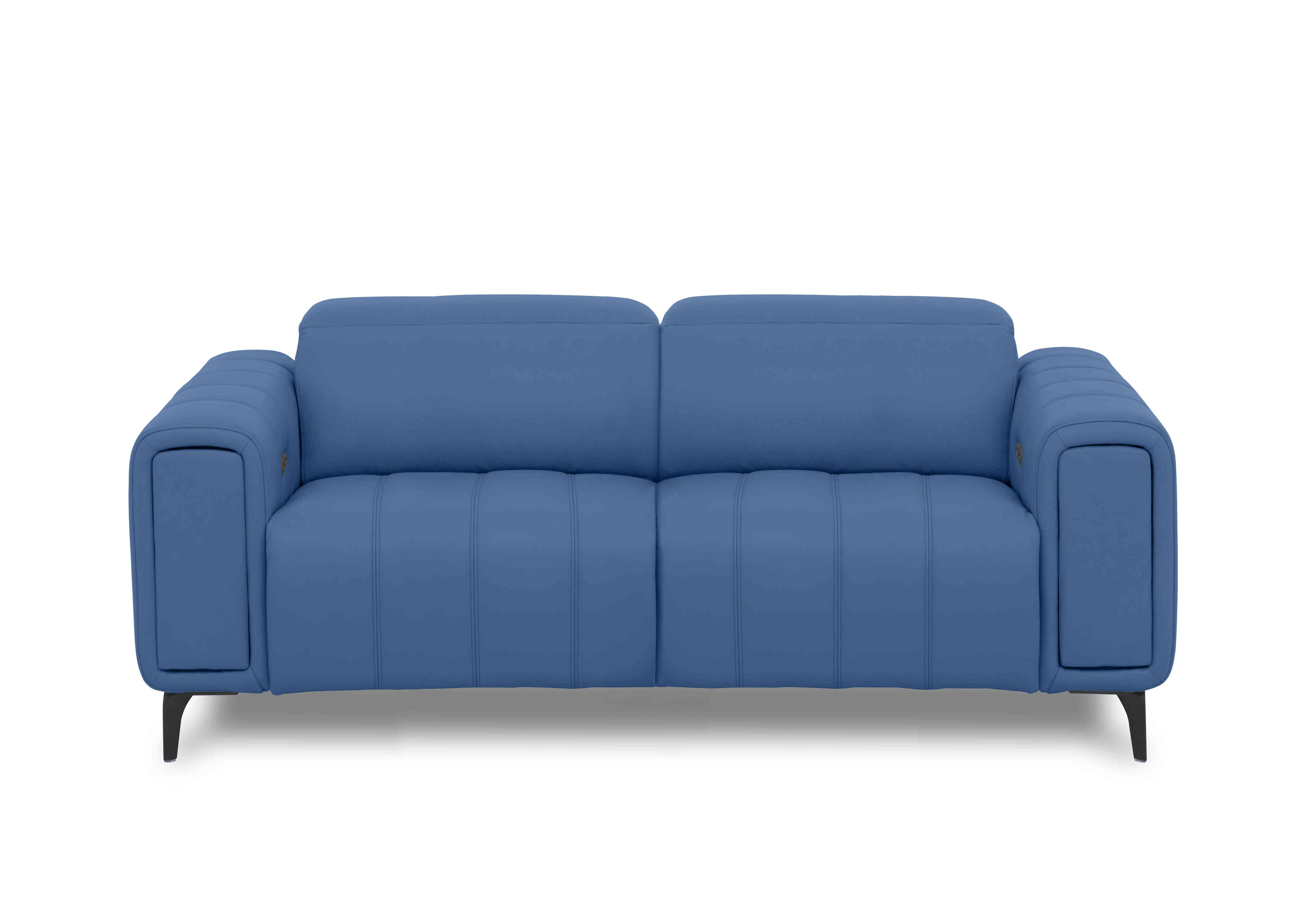 Elphaba Leather 3 Seater Sofa with Storage Arms in Aegean Cat-40/12 on Furniture Village