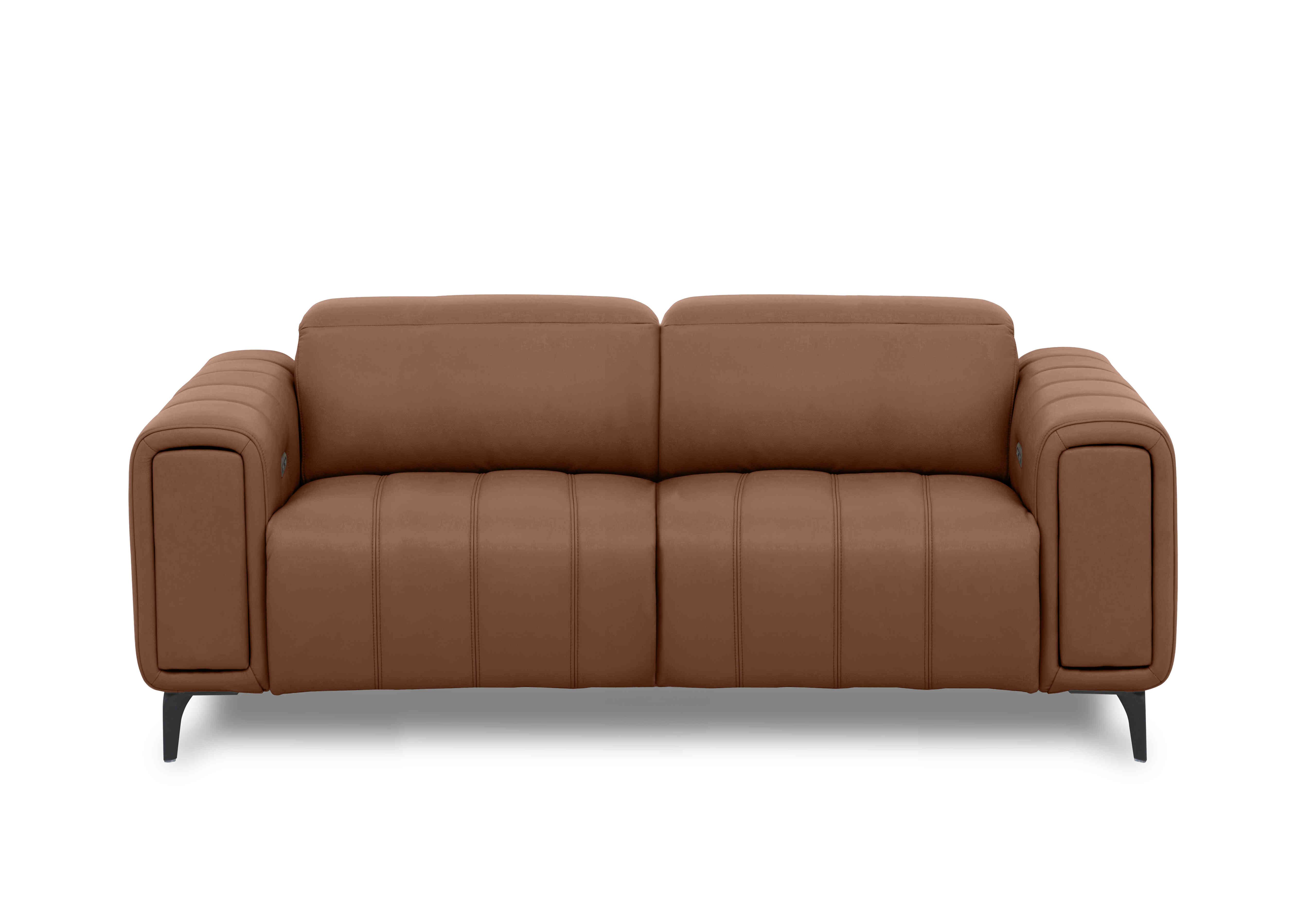 Elphaba Leather 3 Seater Sofa with Storage Arms in Butterscotch Cat-60/07 on Furniture Village