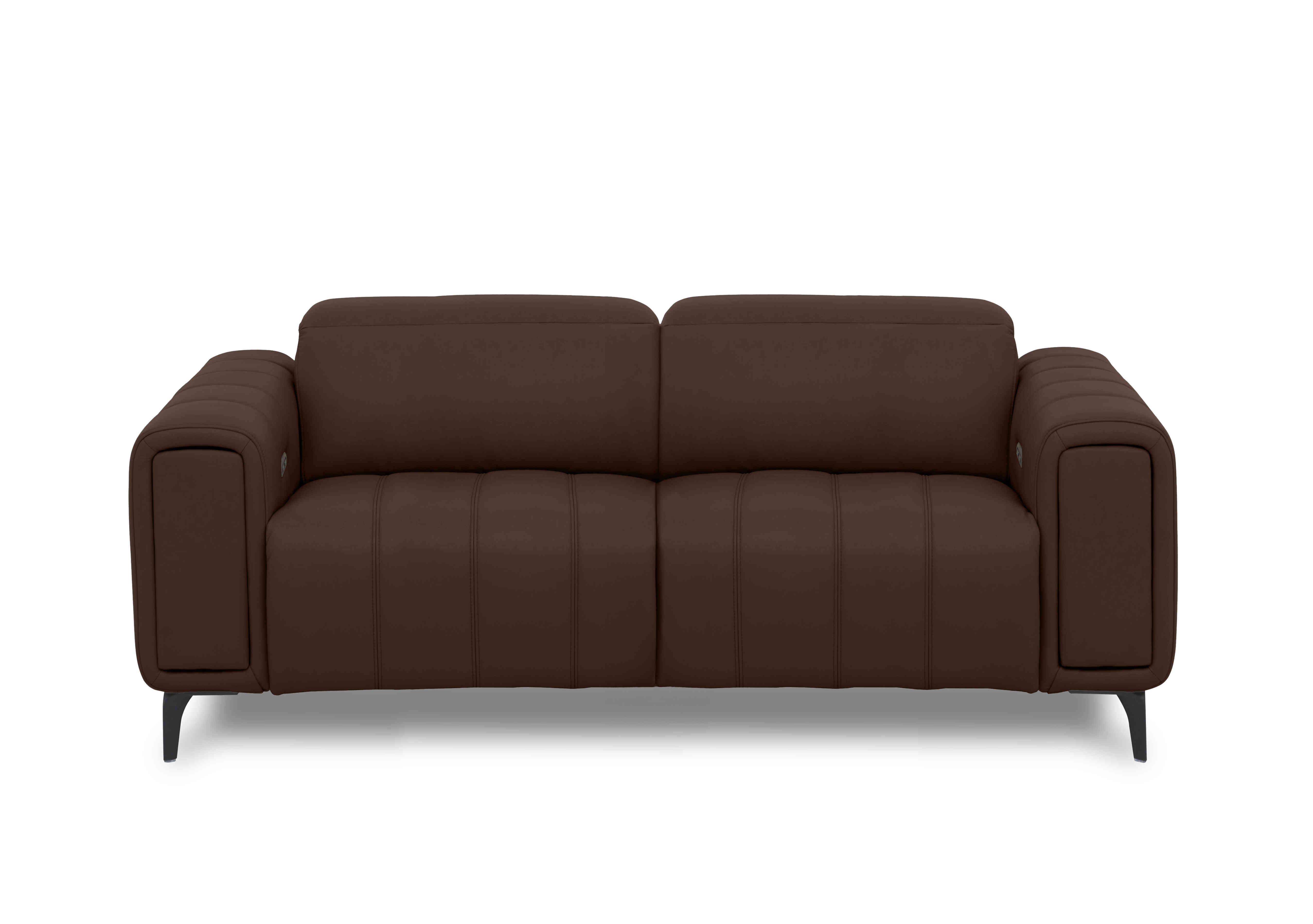 Elphaba Leather 3 Seater Sofa with Storage Arms in Chocolate Cat-60/08 on Furniture Village