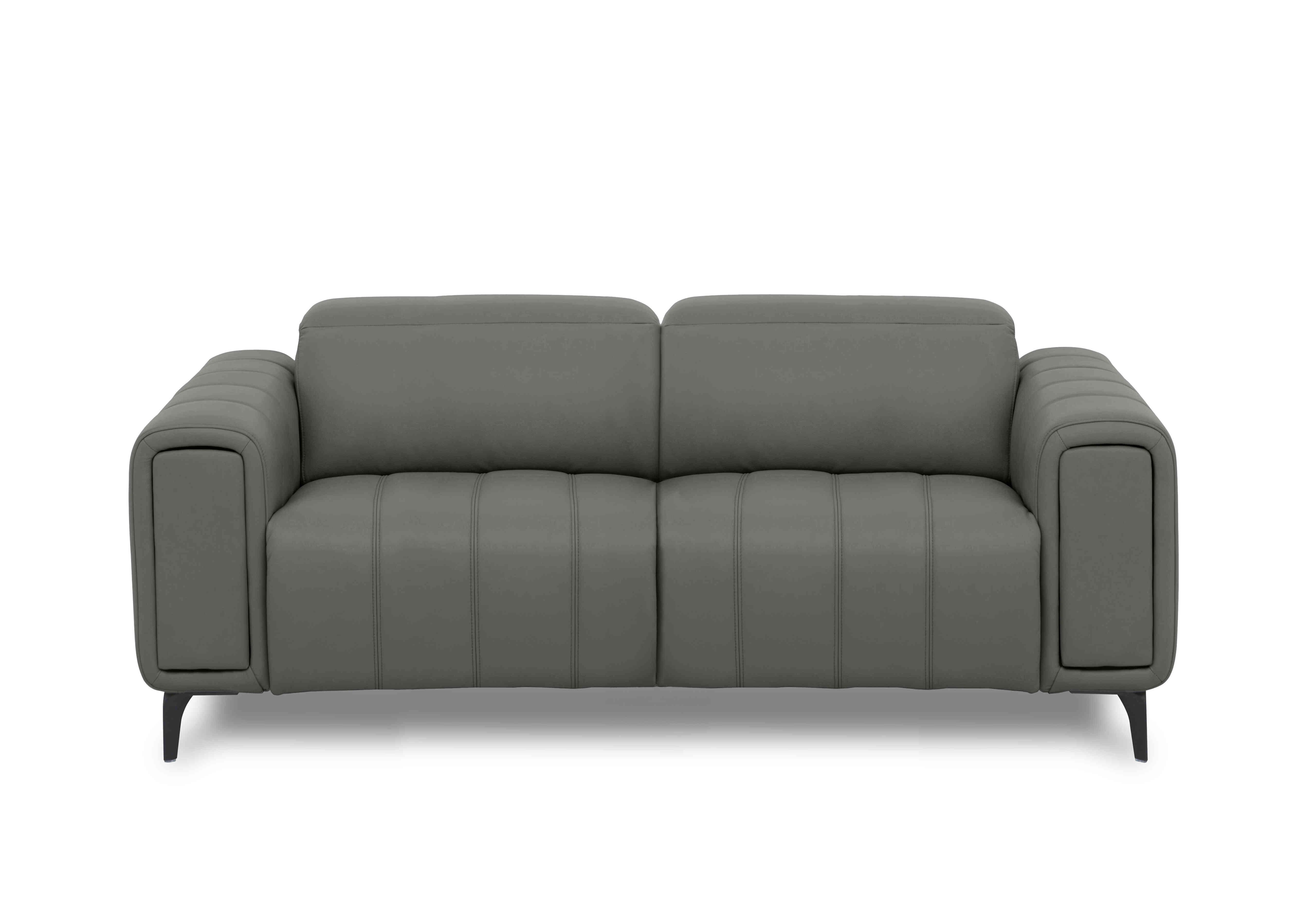 Elphaba Leather 3 Seater Sofa with Storage Arms in Elephant Cat-40/15 on Furniture Village