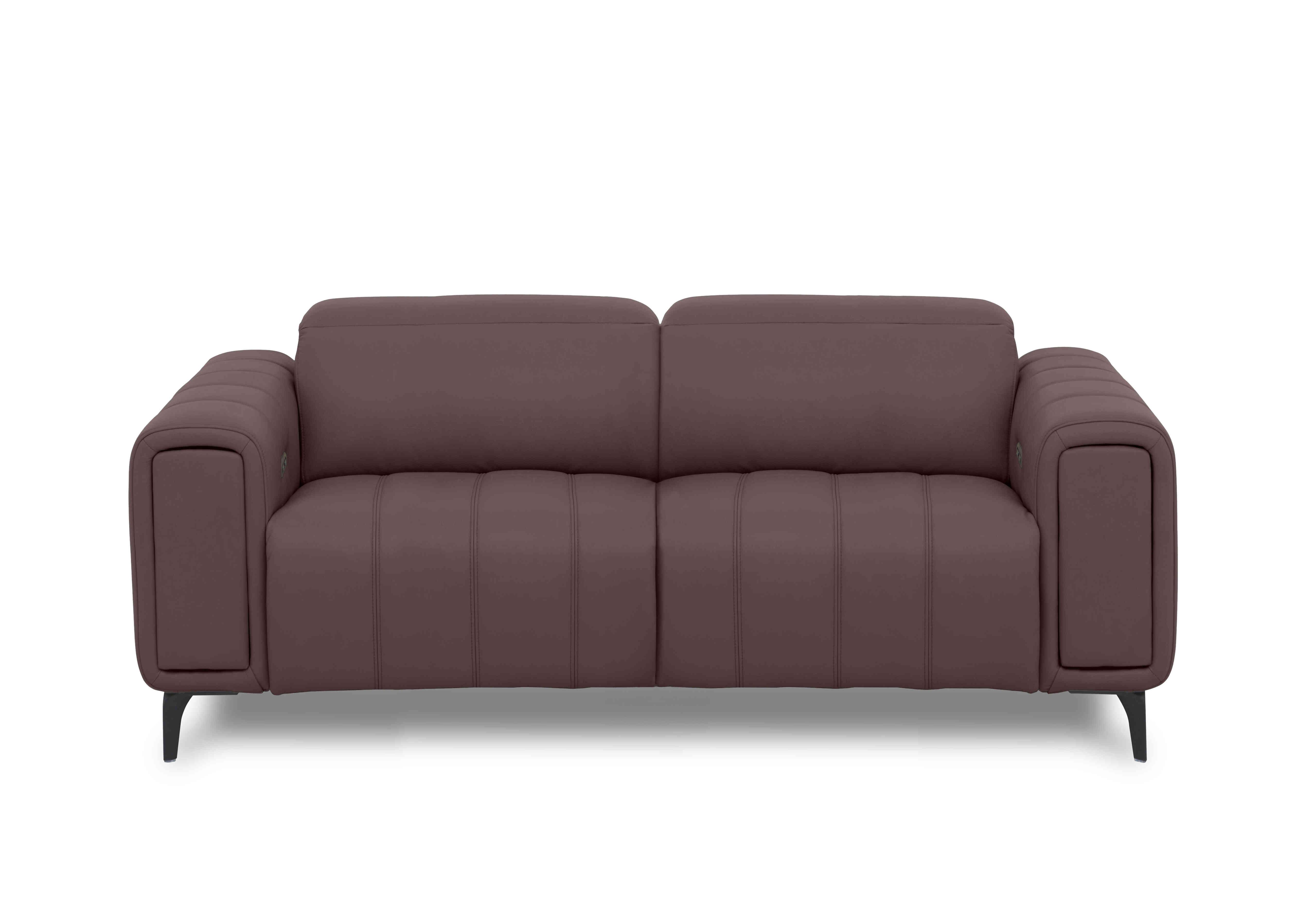 Elphaba Leather 3 Seater Sofa with Storage Arms in Mulberry Cat-40/30 on Furniture Village