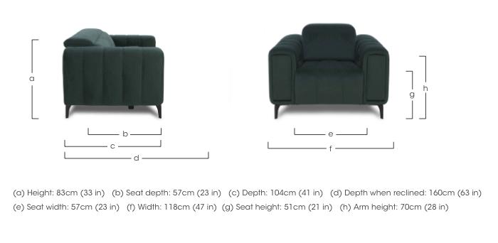 Elphaba Fabric Chair with Storage Arms in  on Furniture Village