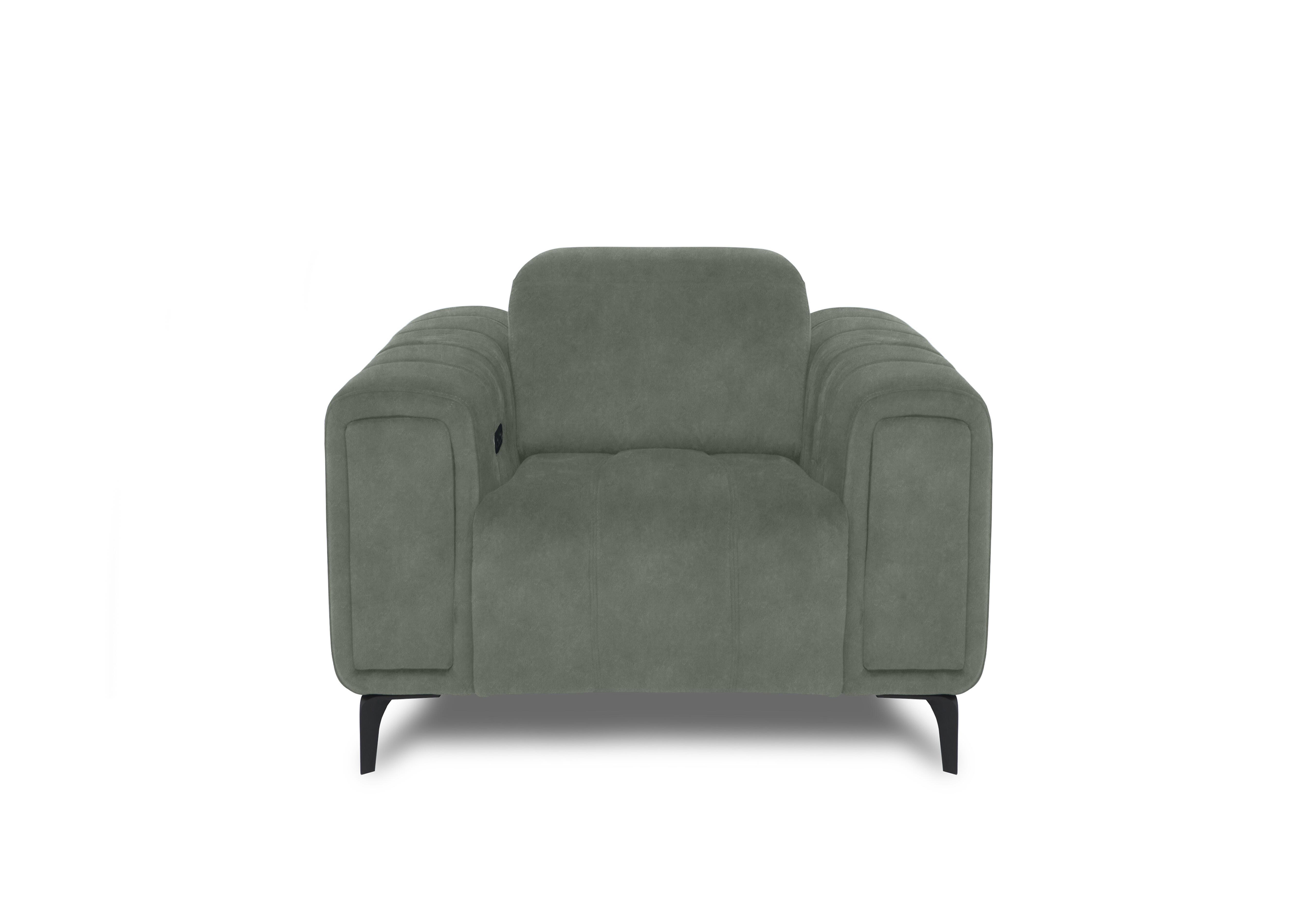 Elphaba Fabric Chair with Storage Arms in Dexter Fern 43514 on Furniture Village