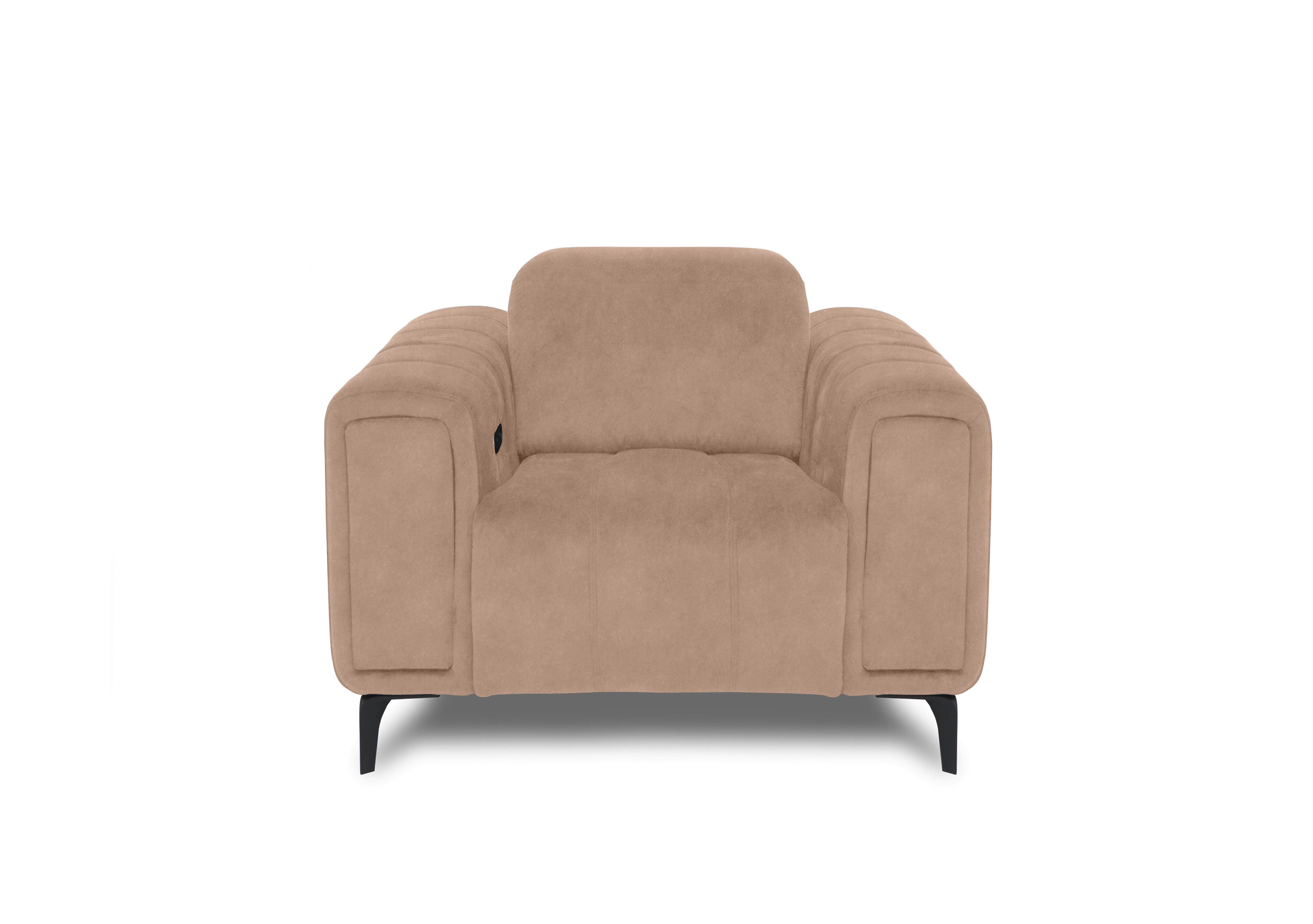Elphaba Fabric Chair with Storage Arms in Dexter Sand 43507 on Furniture Village