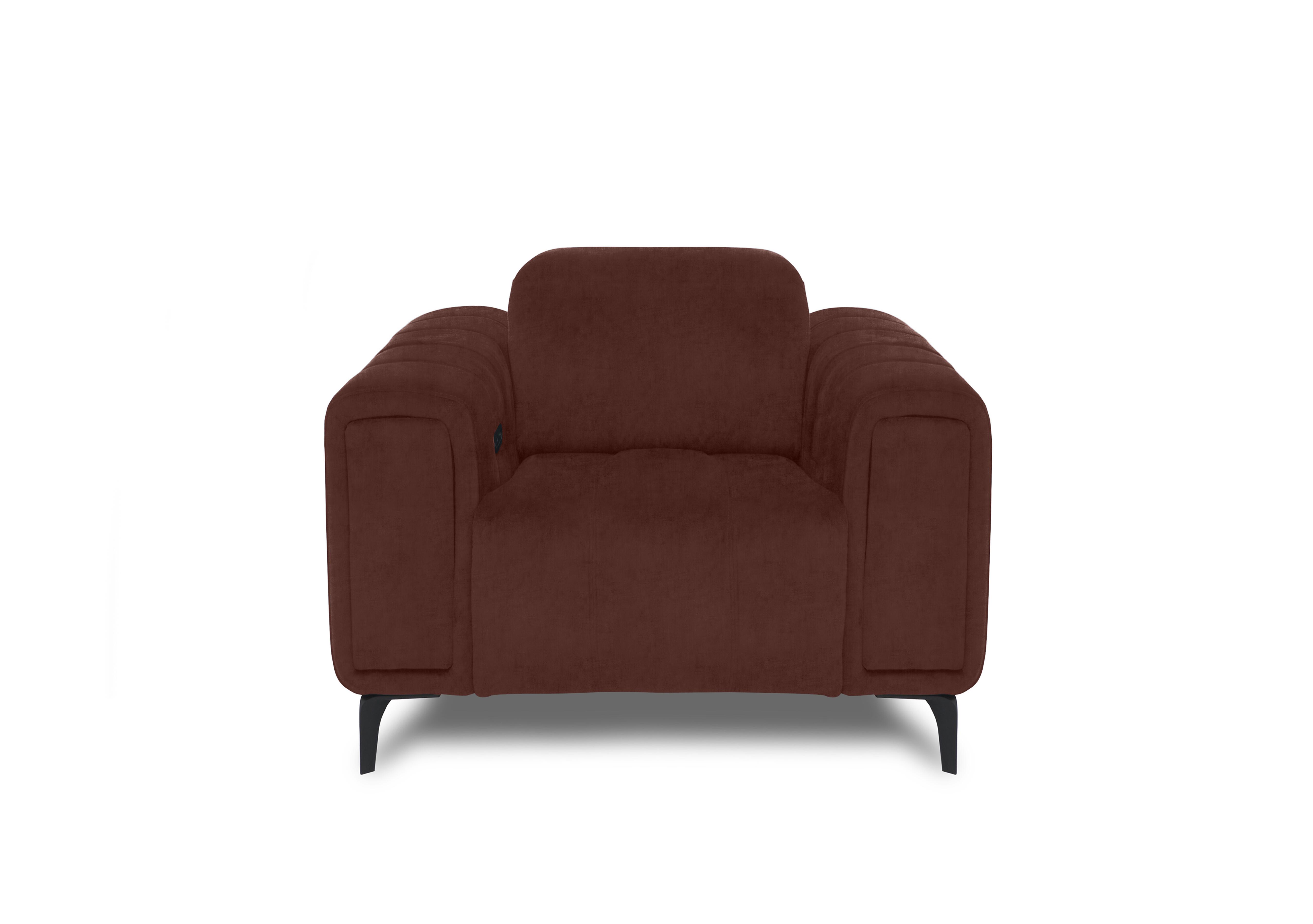 Elphaba Fabric Chair with Storage Arms in Manhattan Burnt Sienna 58008 on Furniture Village