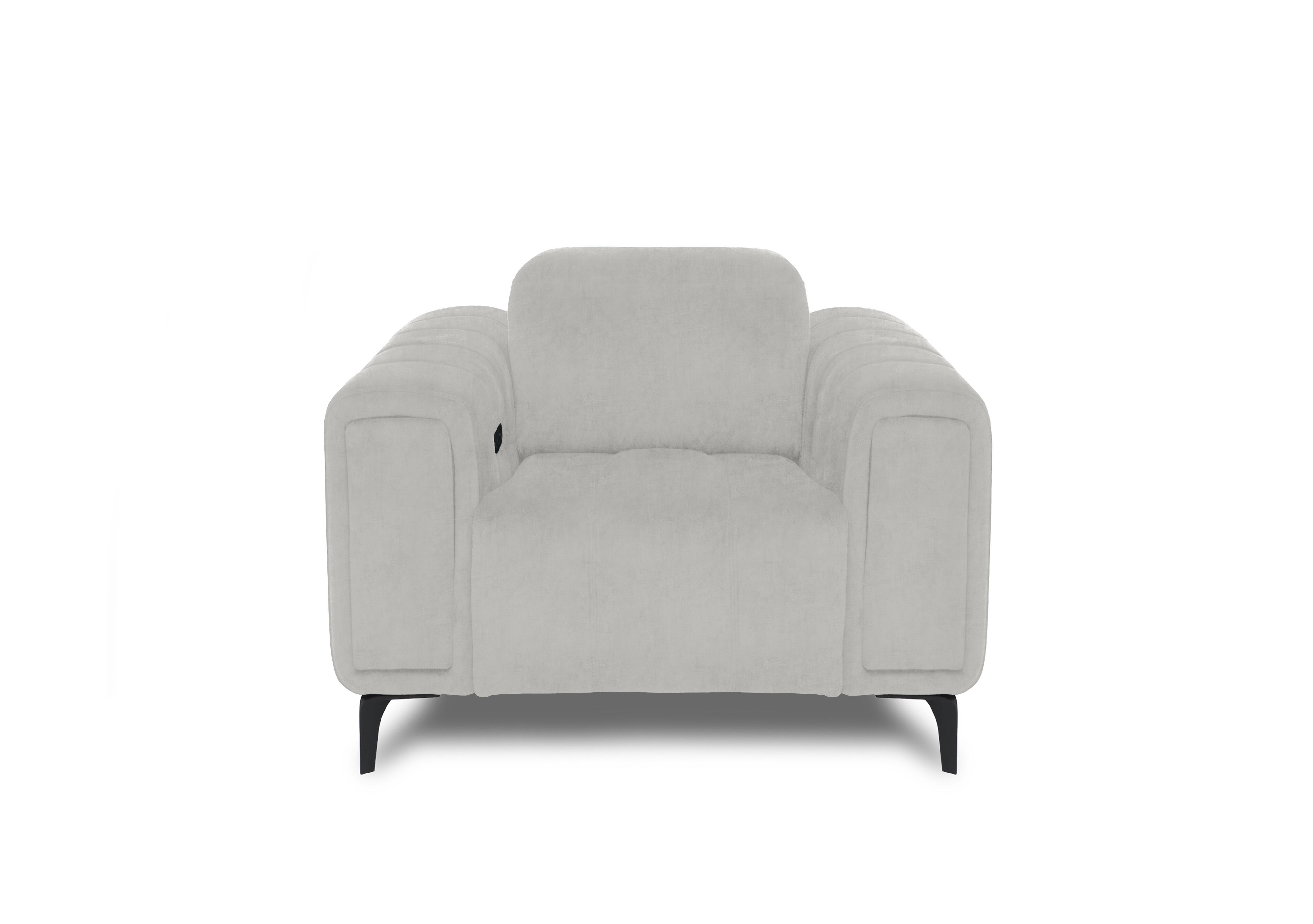 Elphaba Fabric Chair with Storage Arms in Manhattan Stone 58004 on Furniture Village