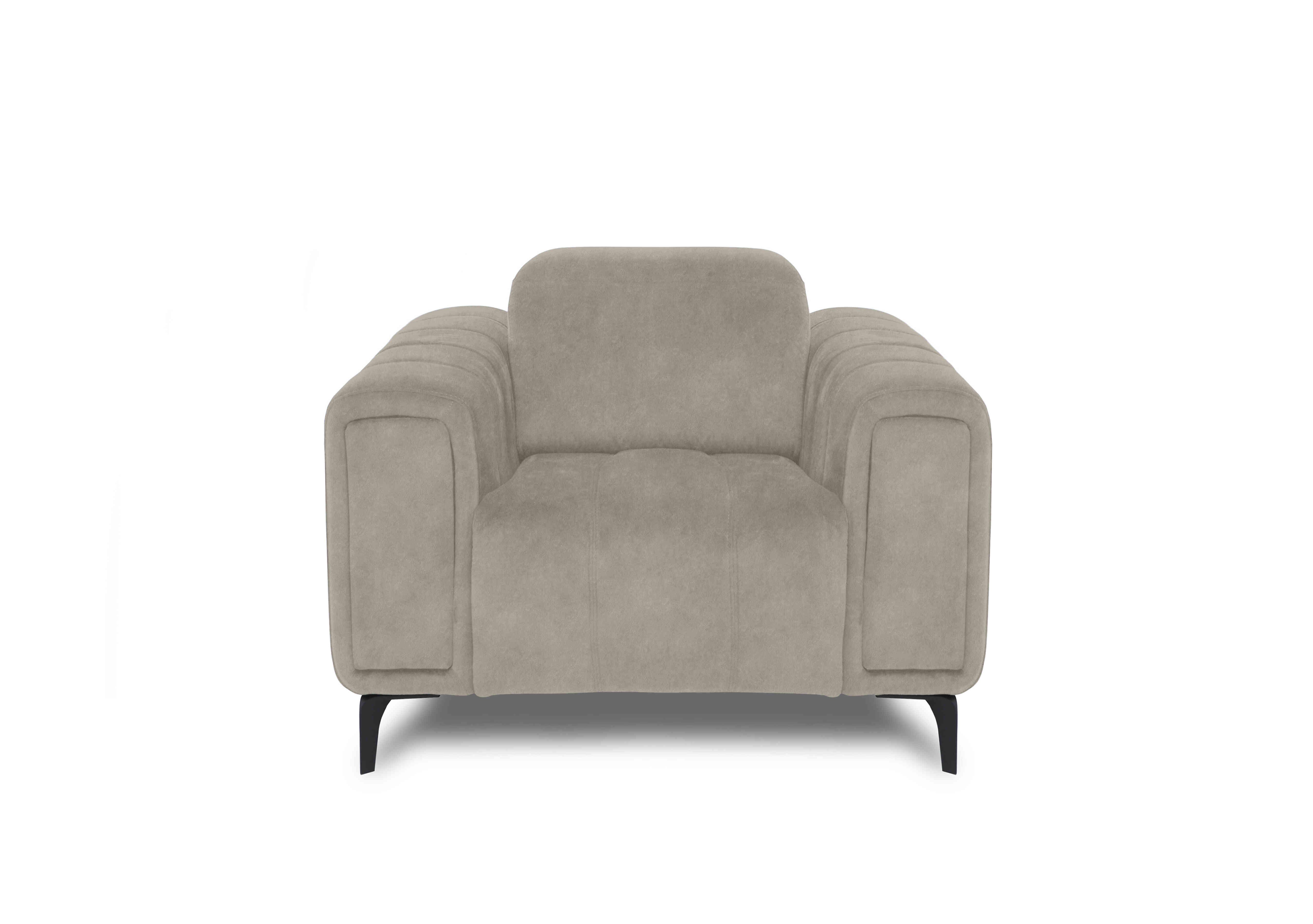 Elphaba Fabric Chair with Storage Arms in Marble Cream 18177 on Furniture Village