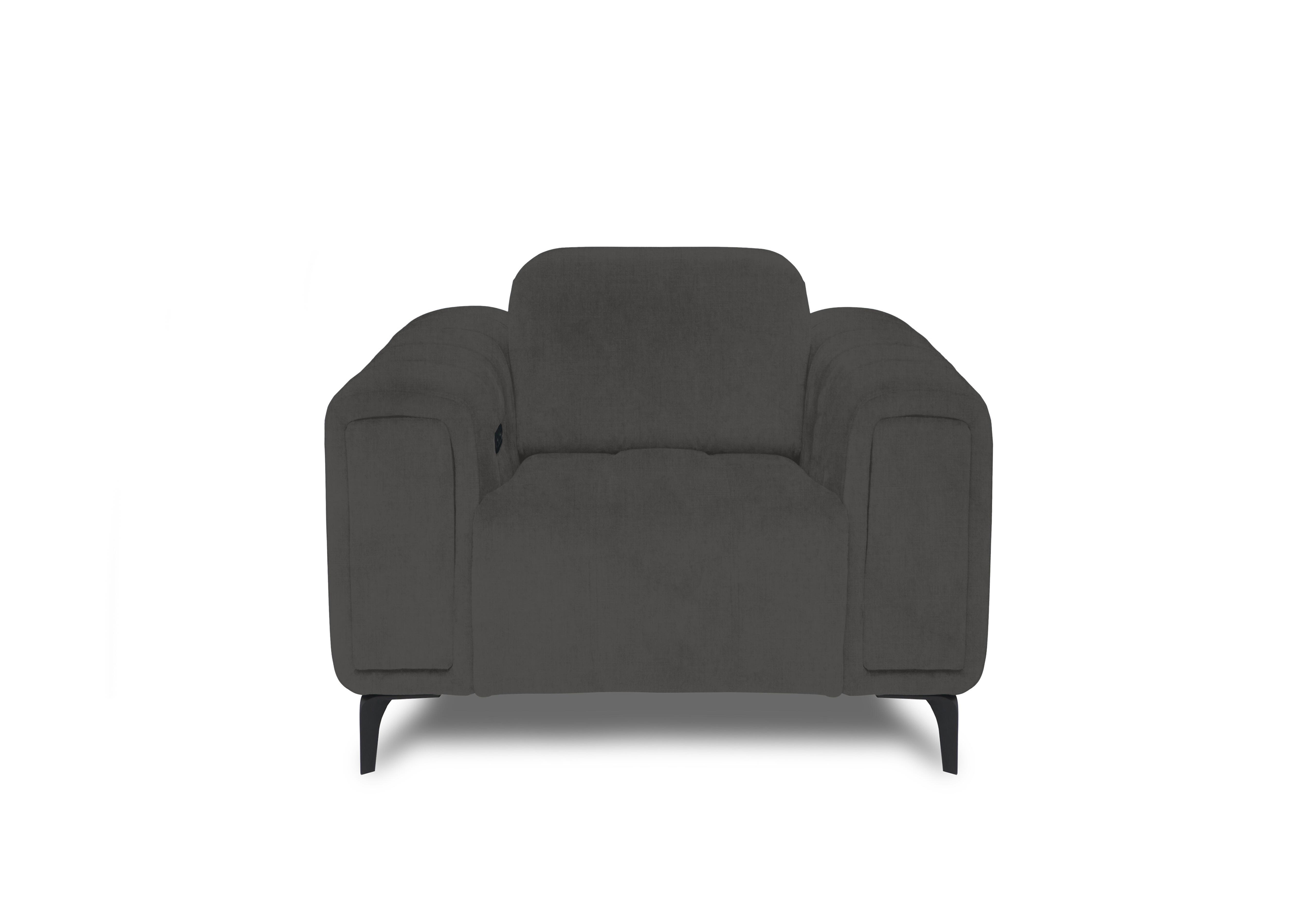 Elphaba Fabric Chair with Storage Arms in Opulence Granite 51012 on Furniture Village
