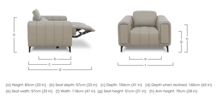 Elphaba Leather Chair with Storage Arms in  on Furniture Village