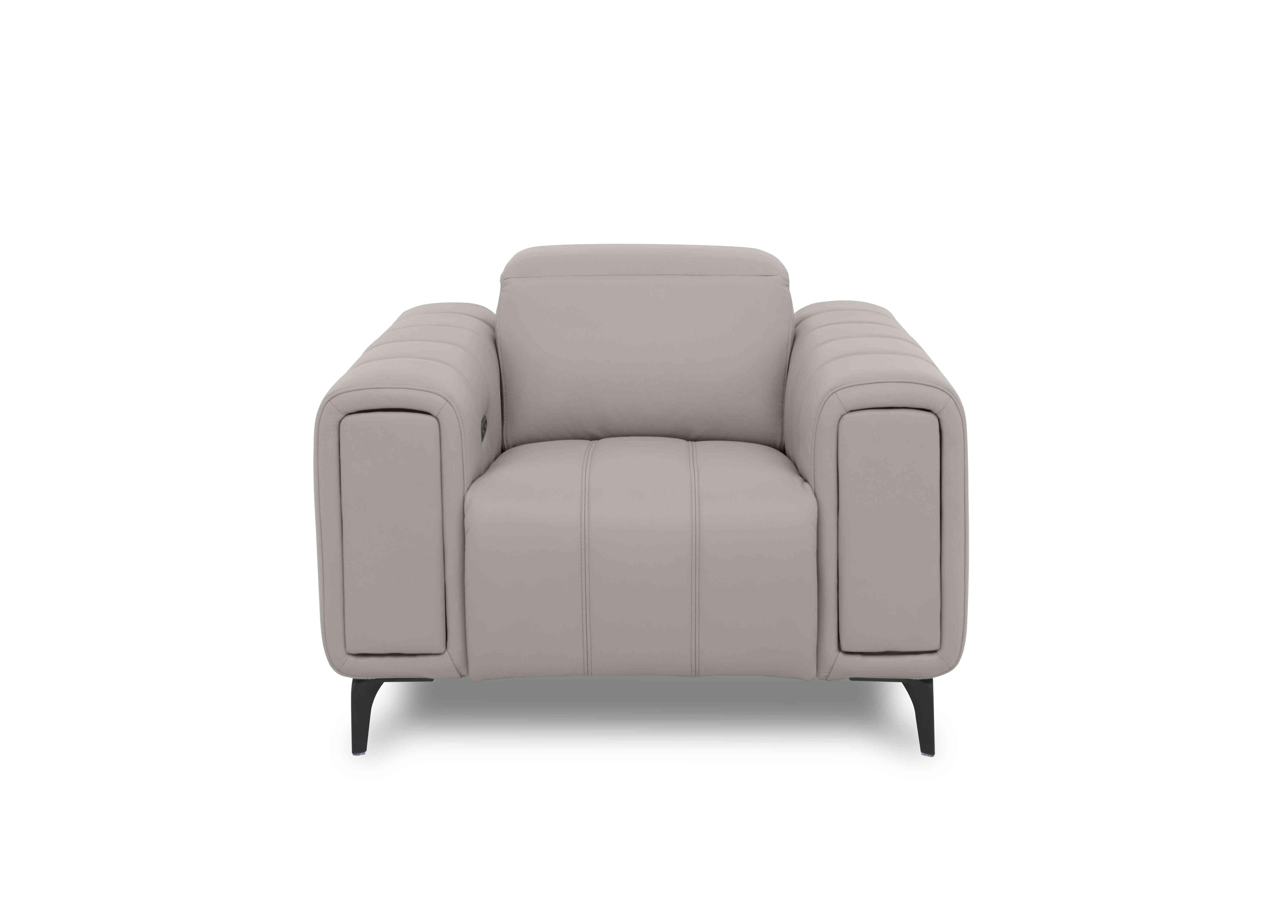 Elphaba Leather Chair with Storage Arms in Lead Grey Cat-60/23 on Furniture Village