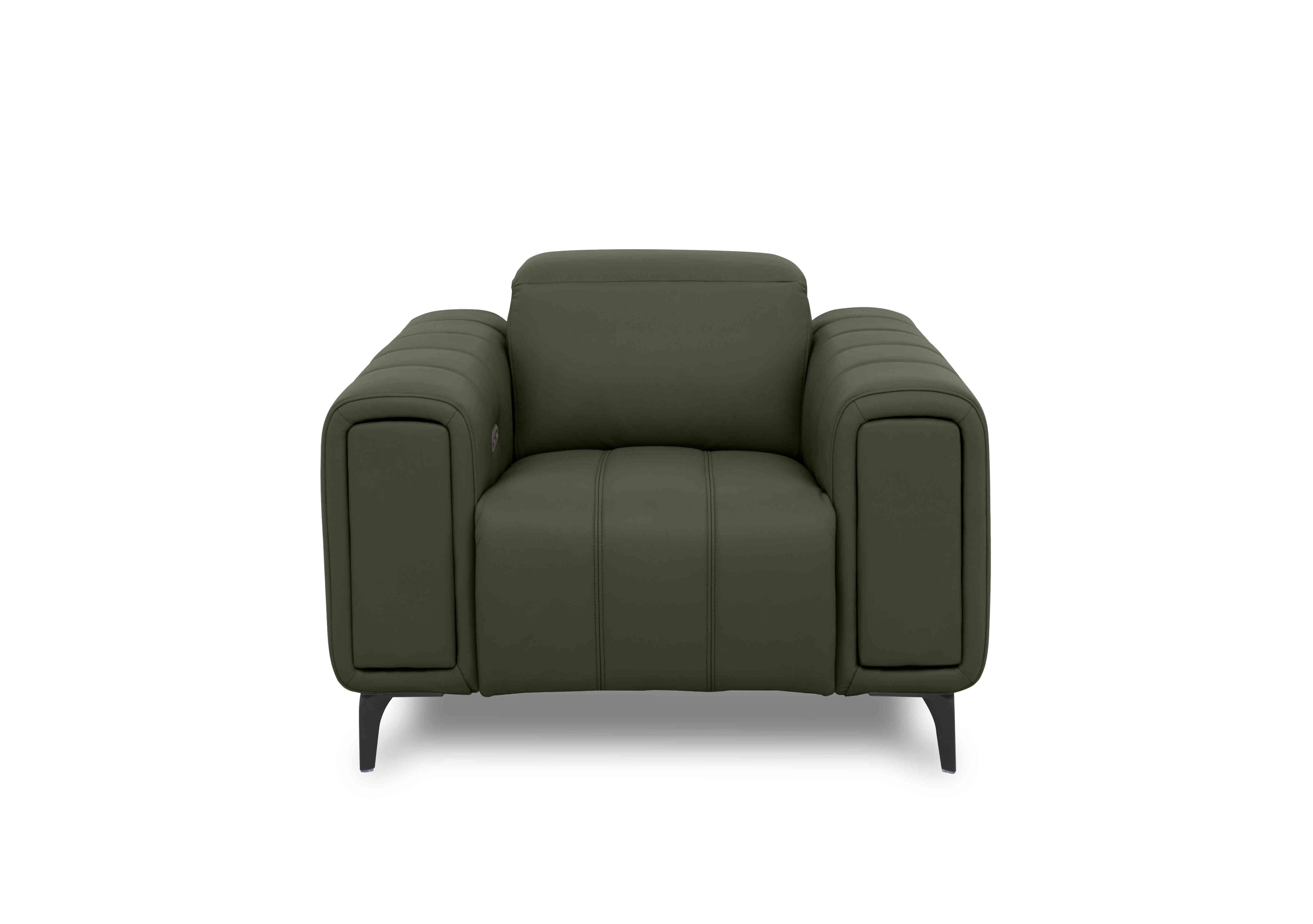 Elphaba Leather Chair with Storage Arms in Oslo Pine Cat-40/10 on Furniture Village