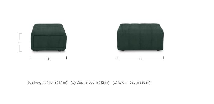 Elphaba Fabric Storage Footstool in  on Furniture Village