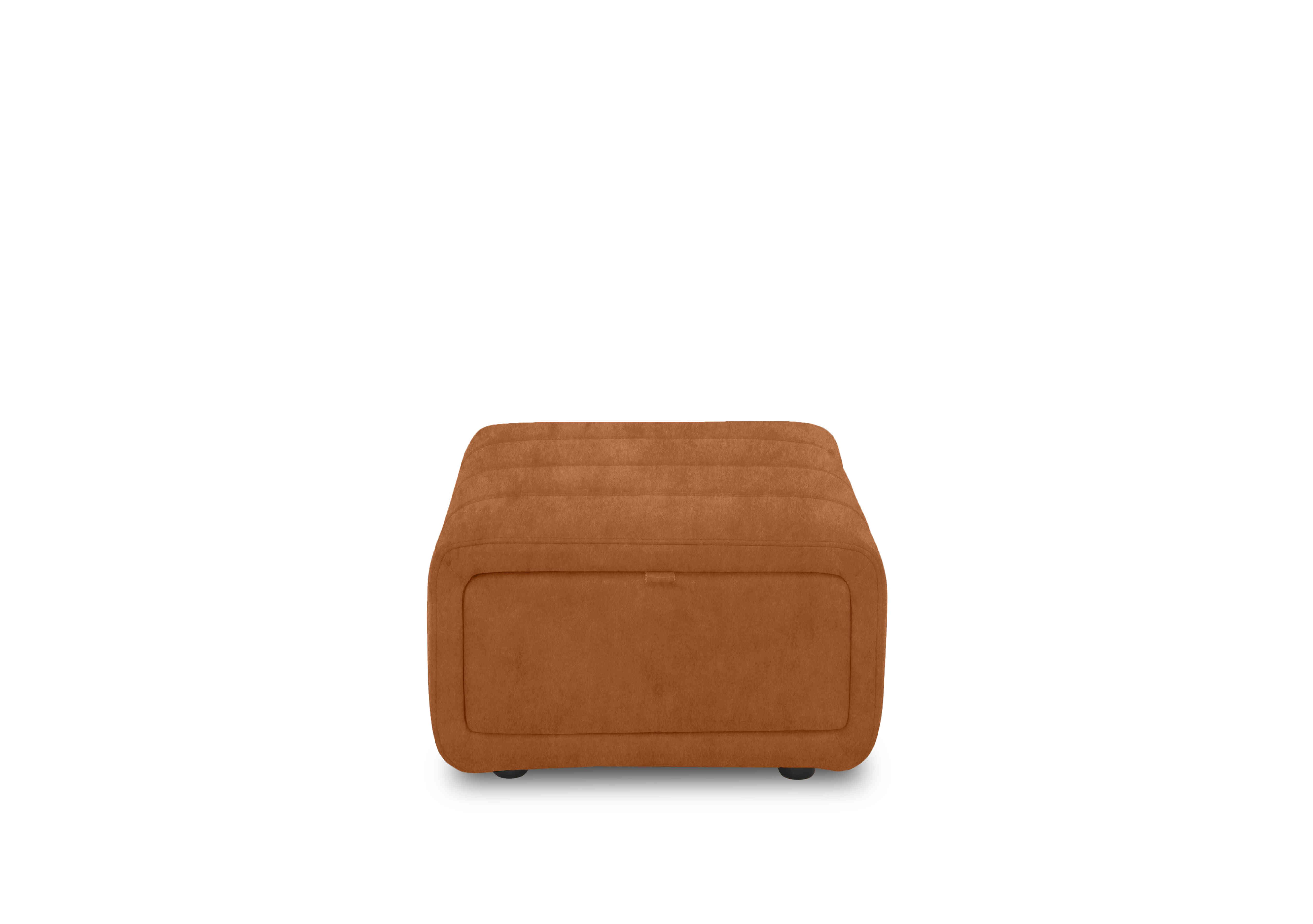 Elphaba Fabric Storage Footstool in Dexter Pumpkin 43509 on Furniture Village