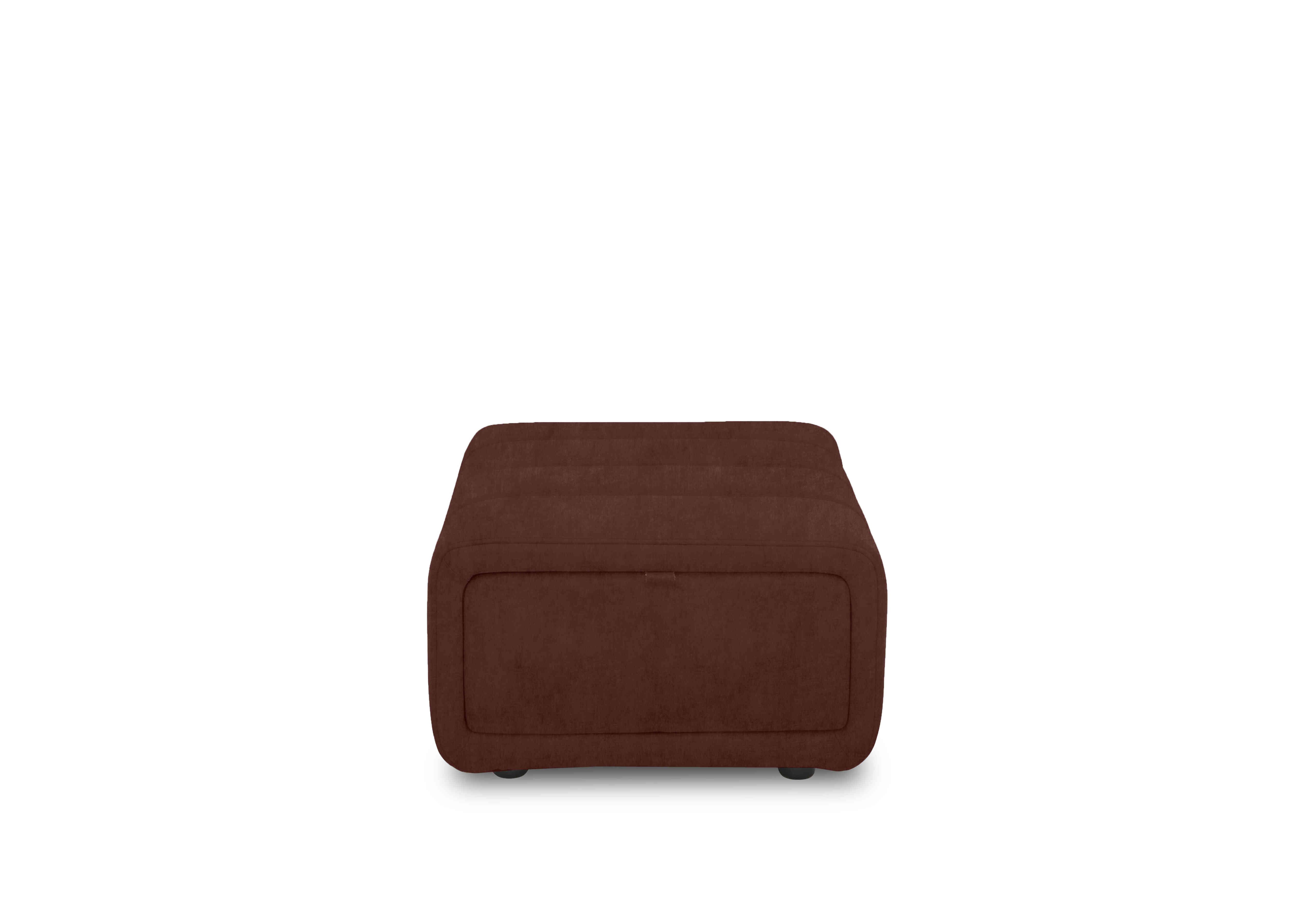 Elphaba Fabric Storage Footstool in Manhattan Burnt Sienna 58008 on Furniture Village