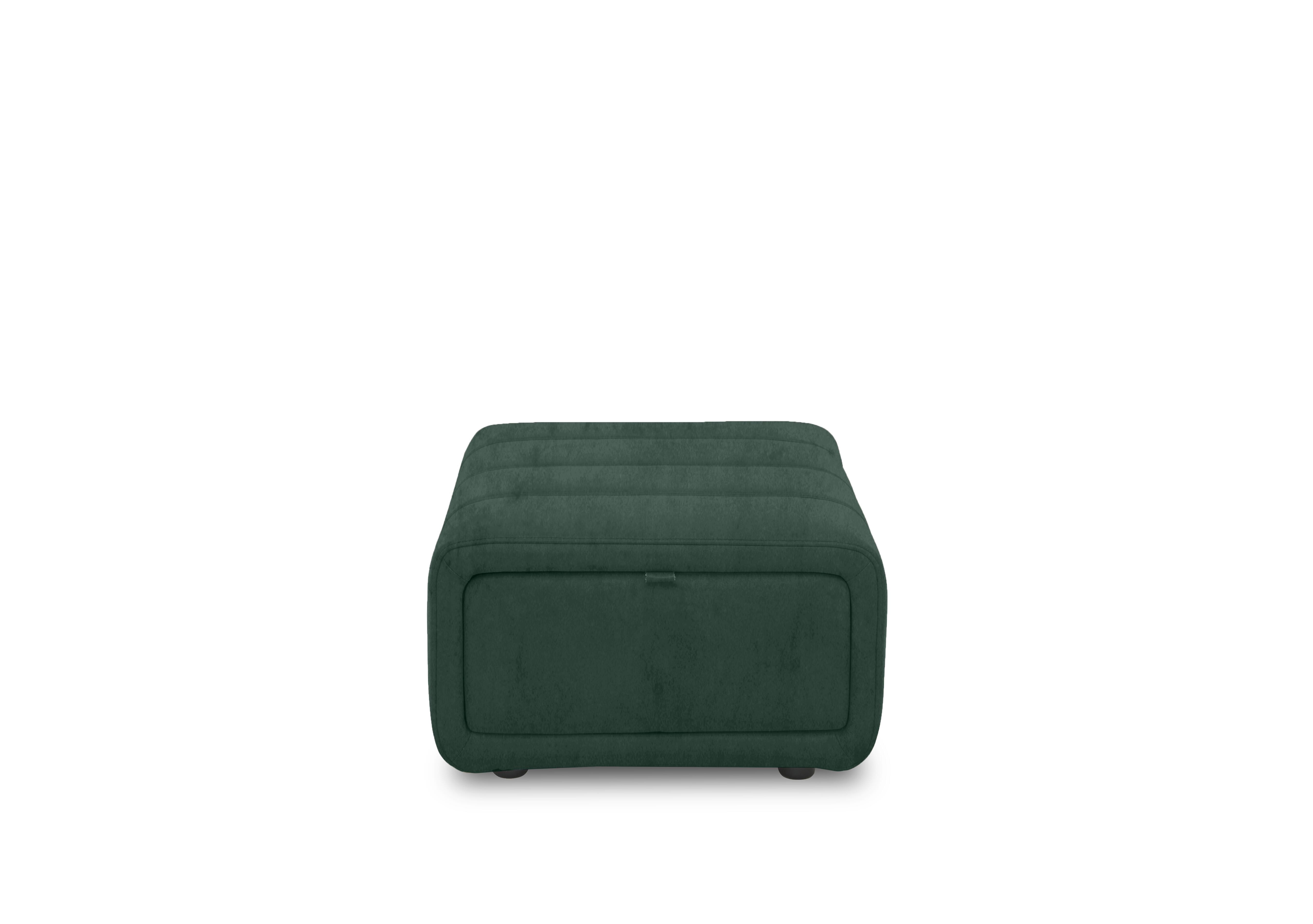 Elphaba Fabric Storage Footstool in Opulence Bottle Green 51011 on Furniture Village