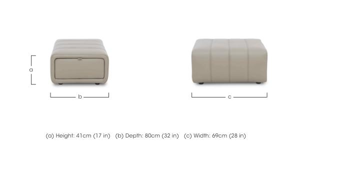 Elphaba Leather Storage Footstool in  on Furniture Village