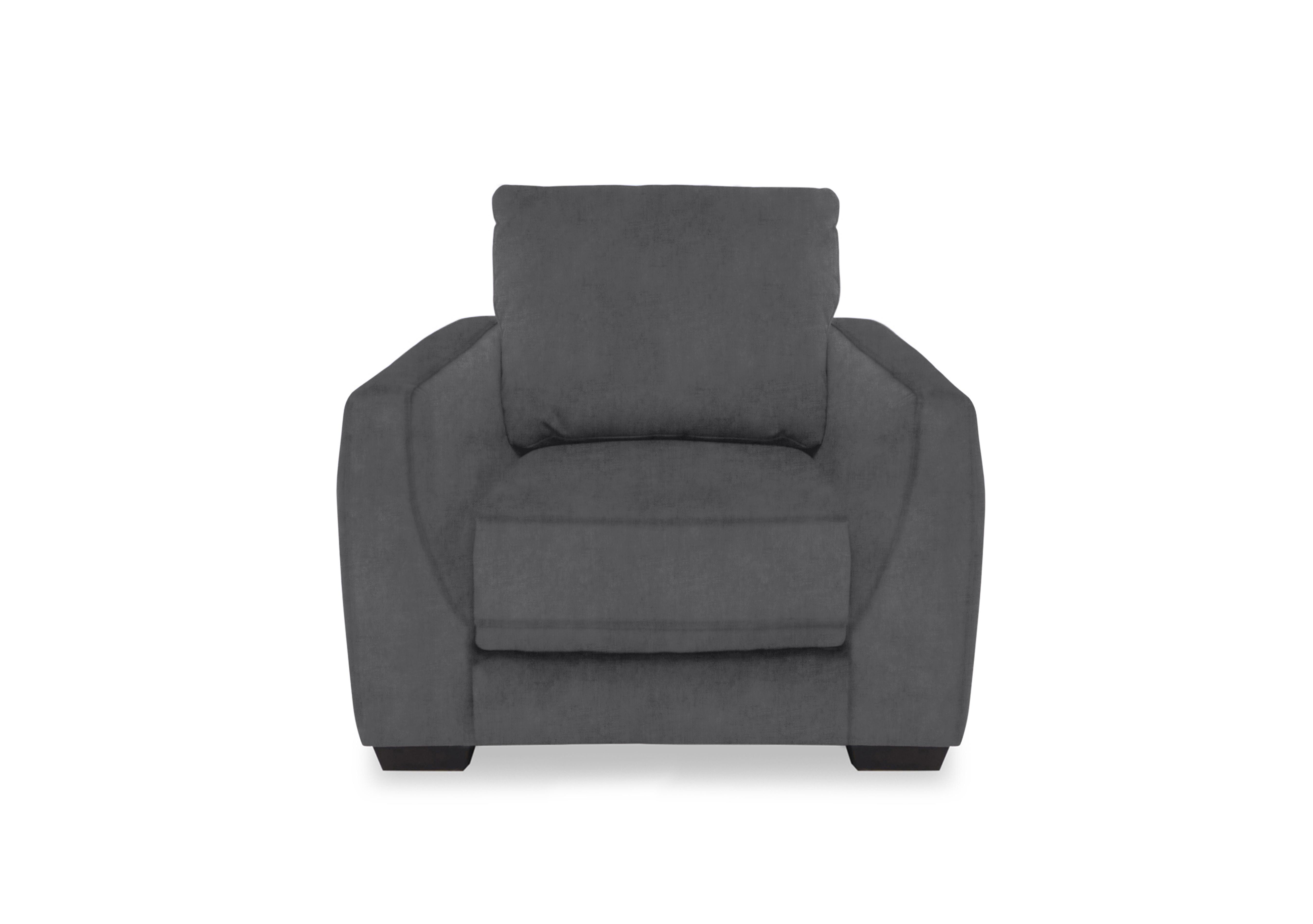 Dinky Fabric Chair in Manhattan Charcoal 58003 on Furniture Village