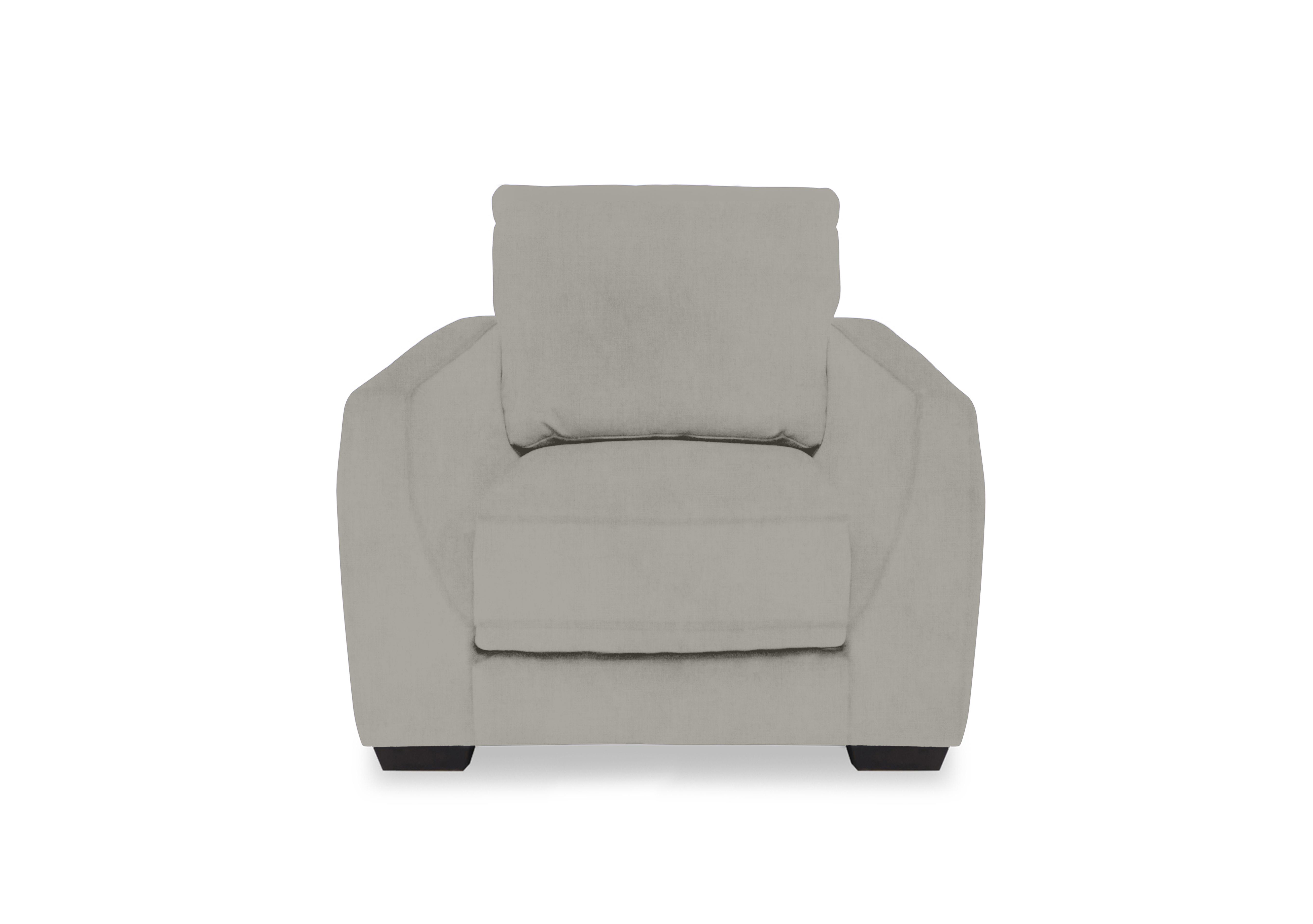 Dinky Fabric Power Recliner Chair in Opulence Silver 51007 on Furniture Village
