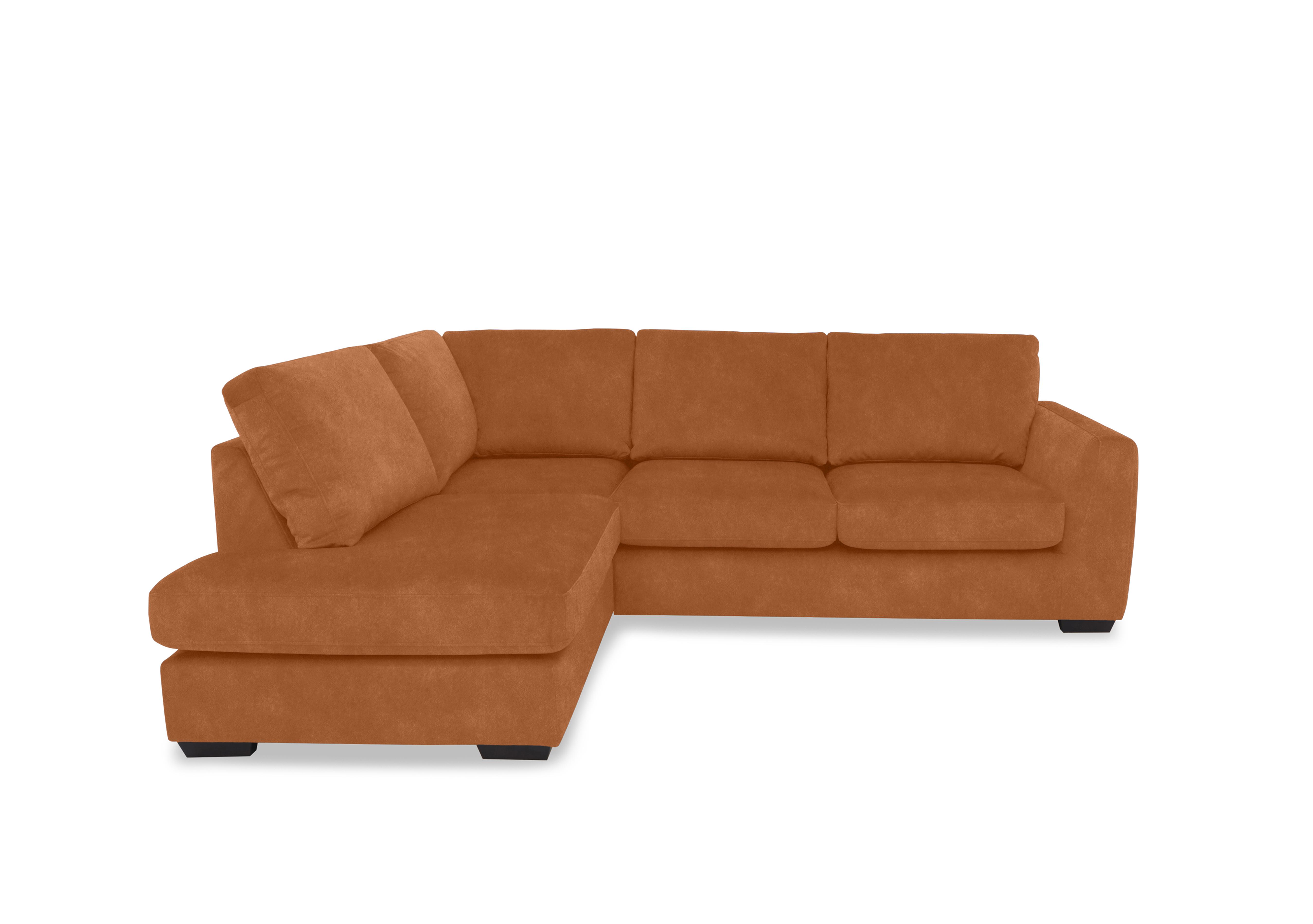 Dinky Fabric Corner Chaise End Sofa in Dexter Pumpkin 43509 on Furniture Village