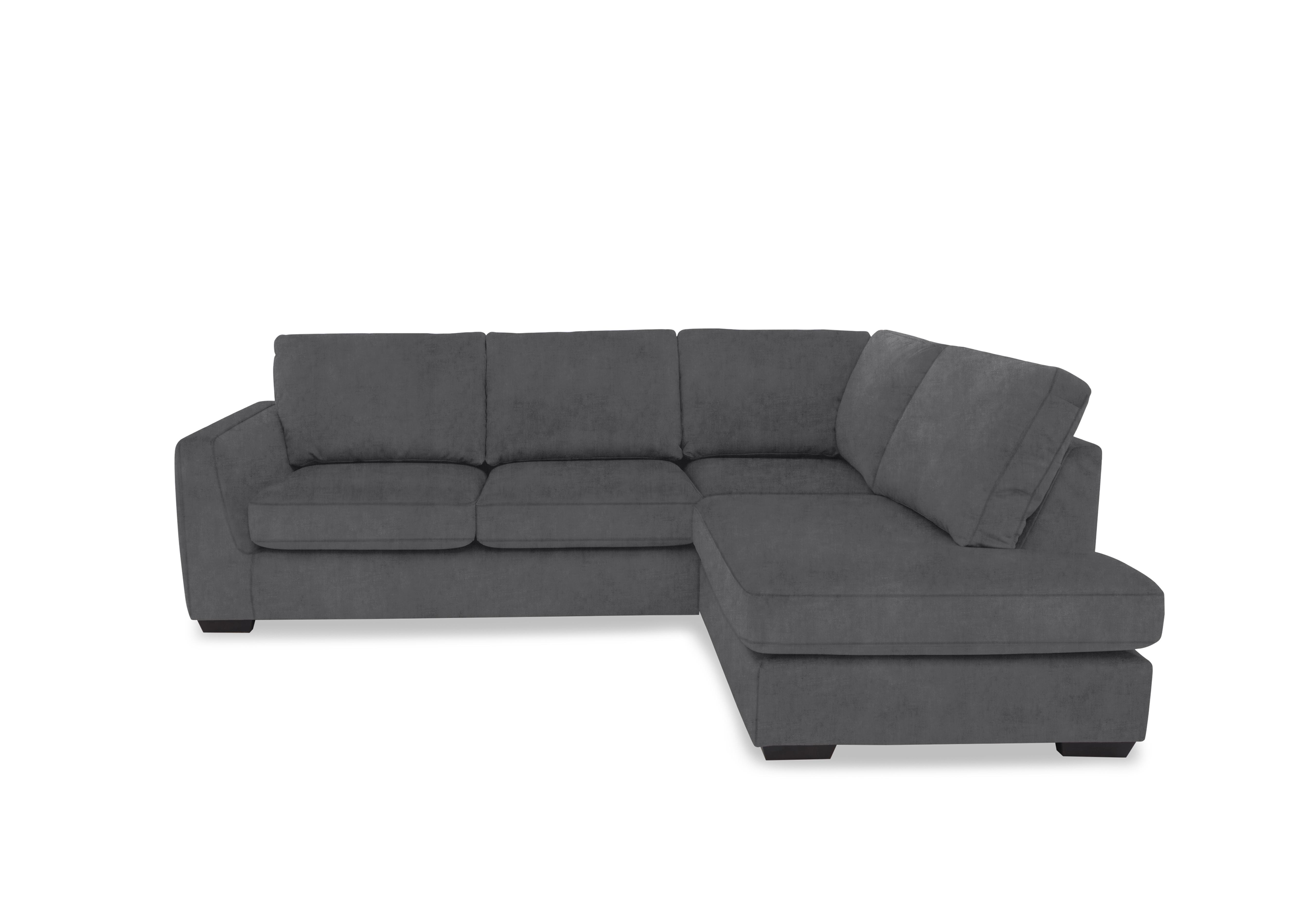 Dinky Fabric Corner Chaise End Sofa in Manhattan Charcoal 58003 on Furniture Village
