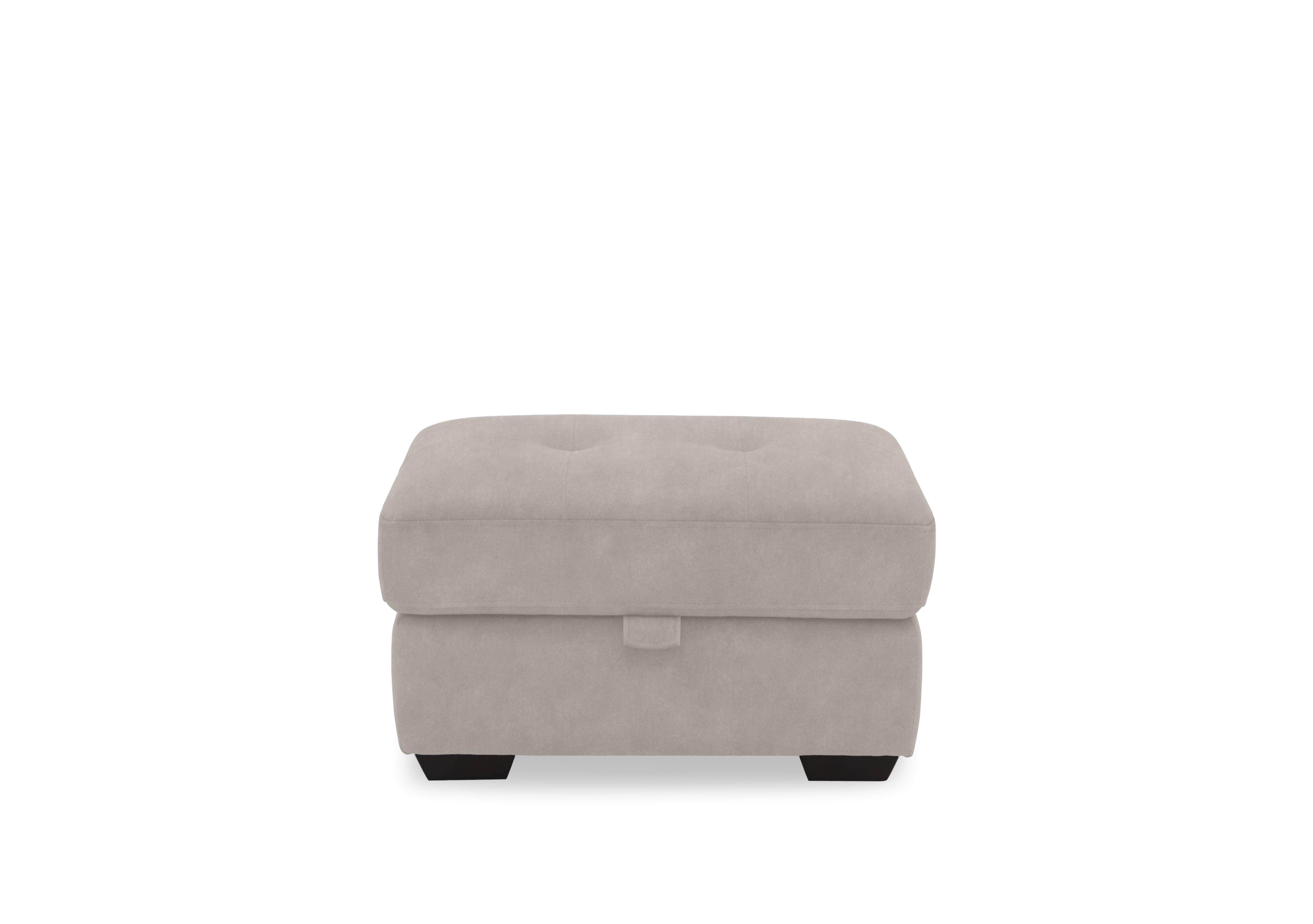 Dinky Fabric Large Storage Footstool in Dexter Ivory 43501 on Furniture Village