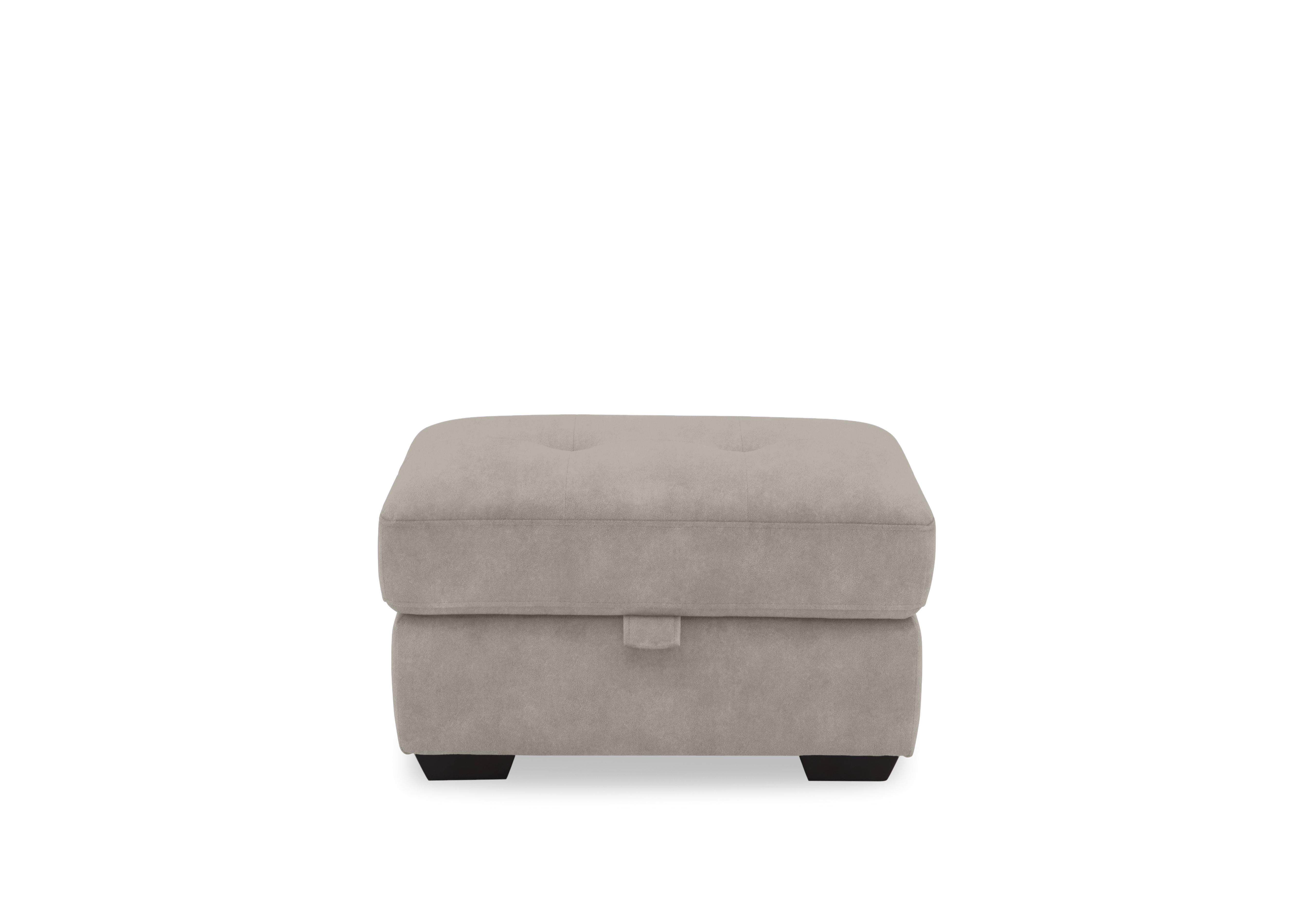 Dinky Fabric Large Storage Footstool in Marble Cream 18177 on Furniture Village