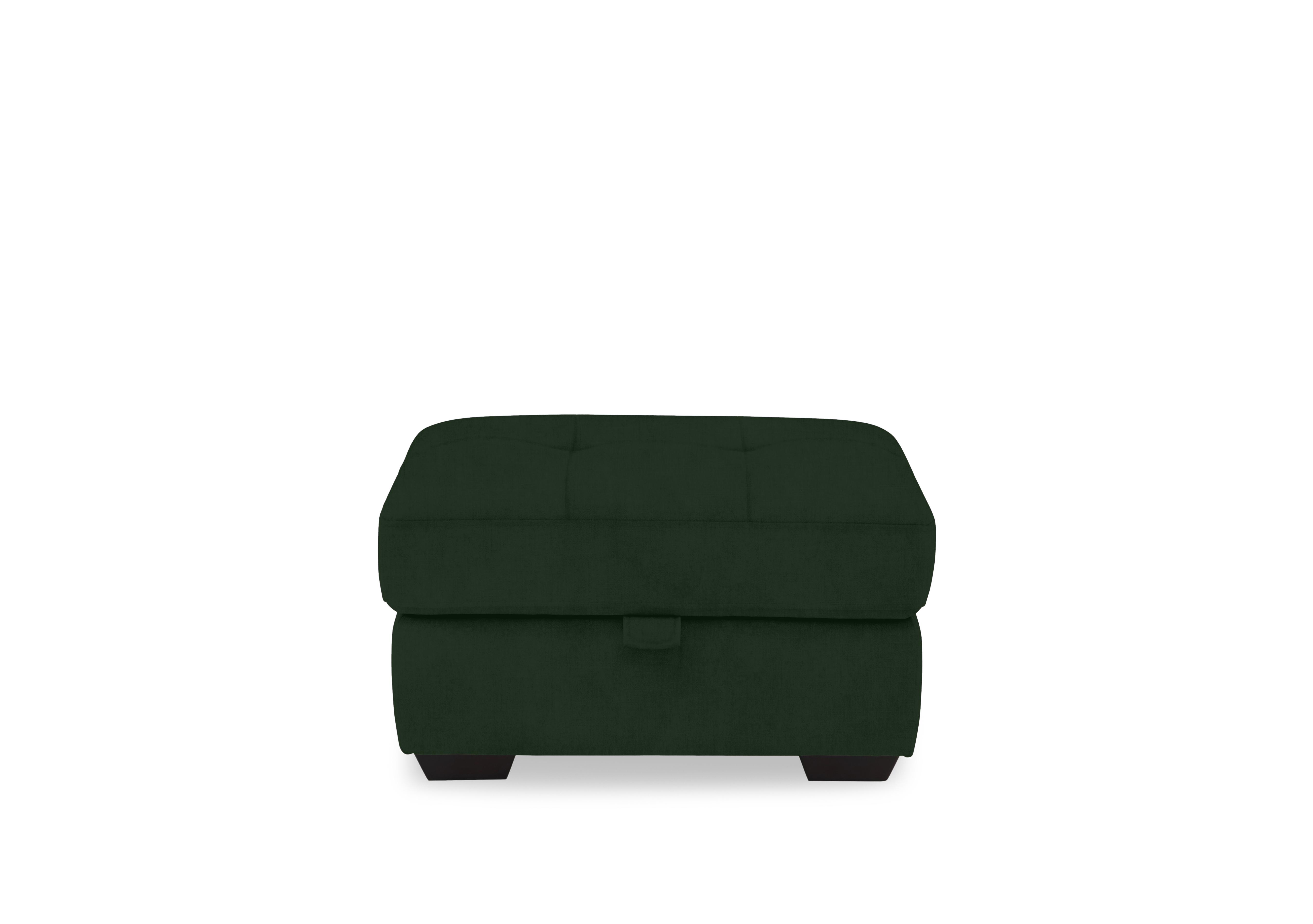 Dinky Fabric Large Storage Footstool in Opulence Bottle Green 51011 on Furniture Village