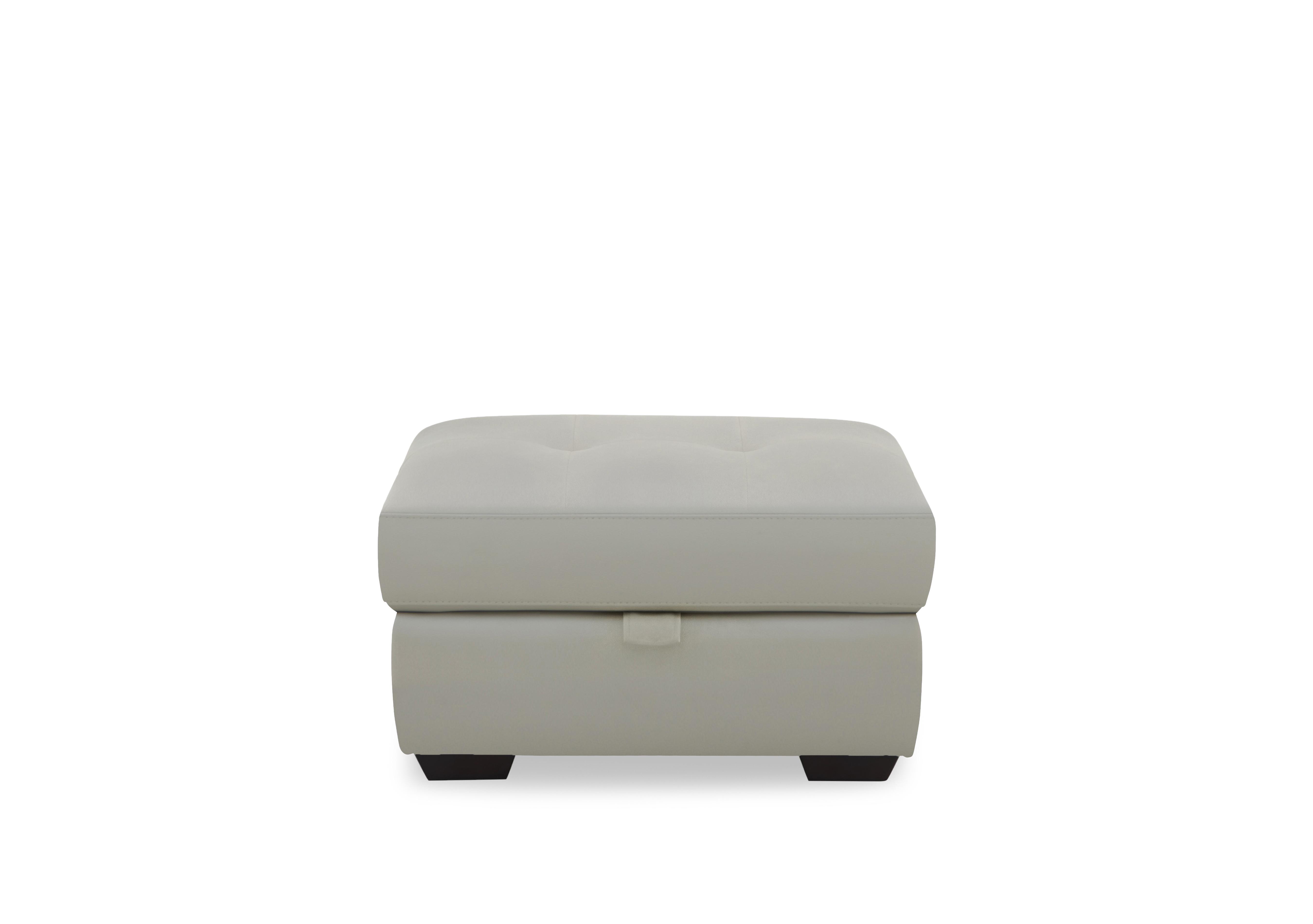 Dinky Leather Large Storage Footstool in Lead Grey Cat-40/31 on Furniture Village