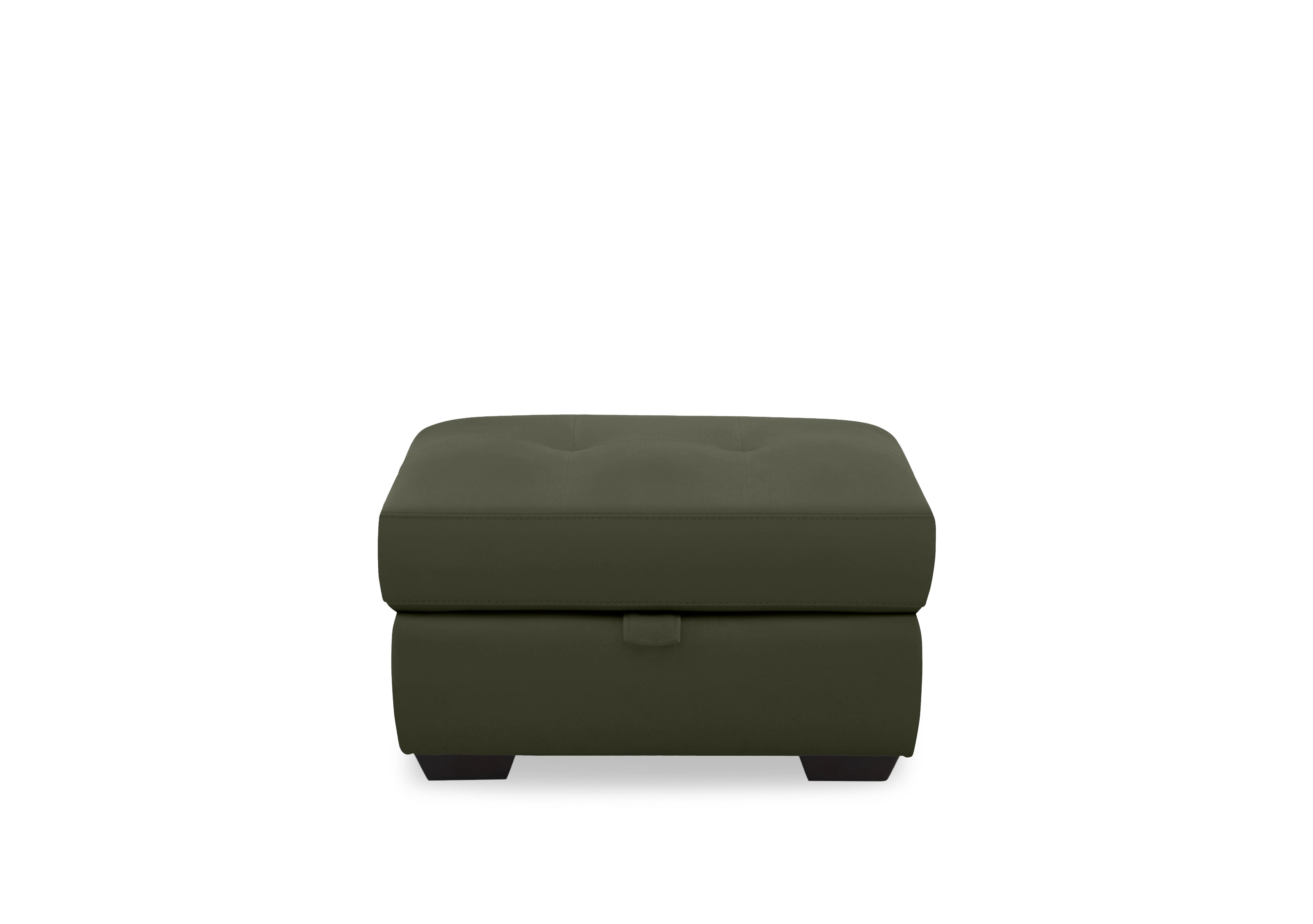 Dinky Leather Large Storage Footstool in Oslo Pine Cat-40/10 on Furniture Village