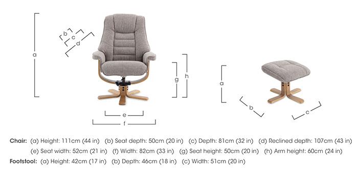 Riga Swivel Chair and Footstool in  on Furniture Village