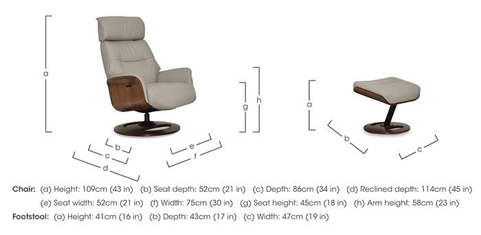 Tallinn Leather Swivel Chair and Footstool in  on Furniture Village