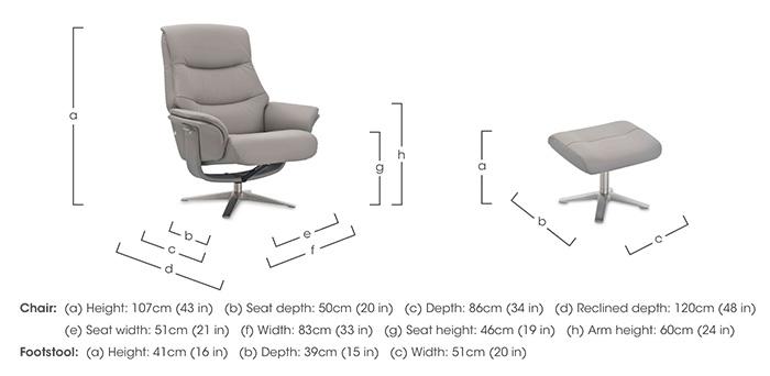 Lindos Leather Swivel Chair and Footstool in  on Furniture Village