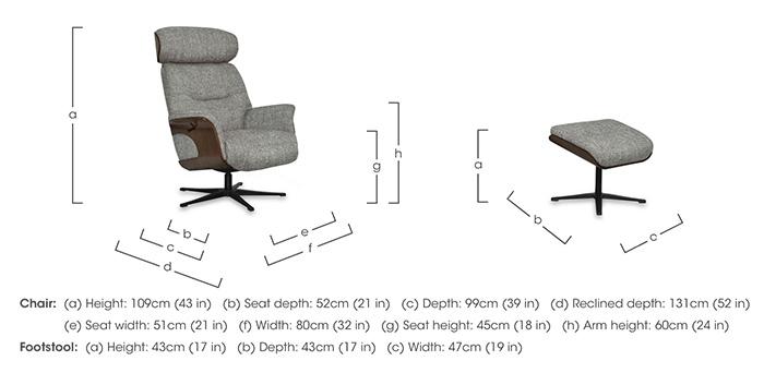Bern Swivel Chair and Footstool in  on Furniture Village