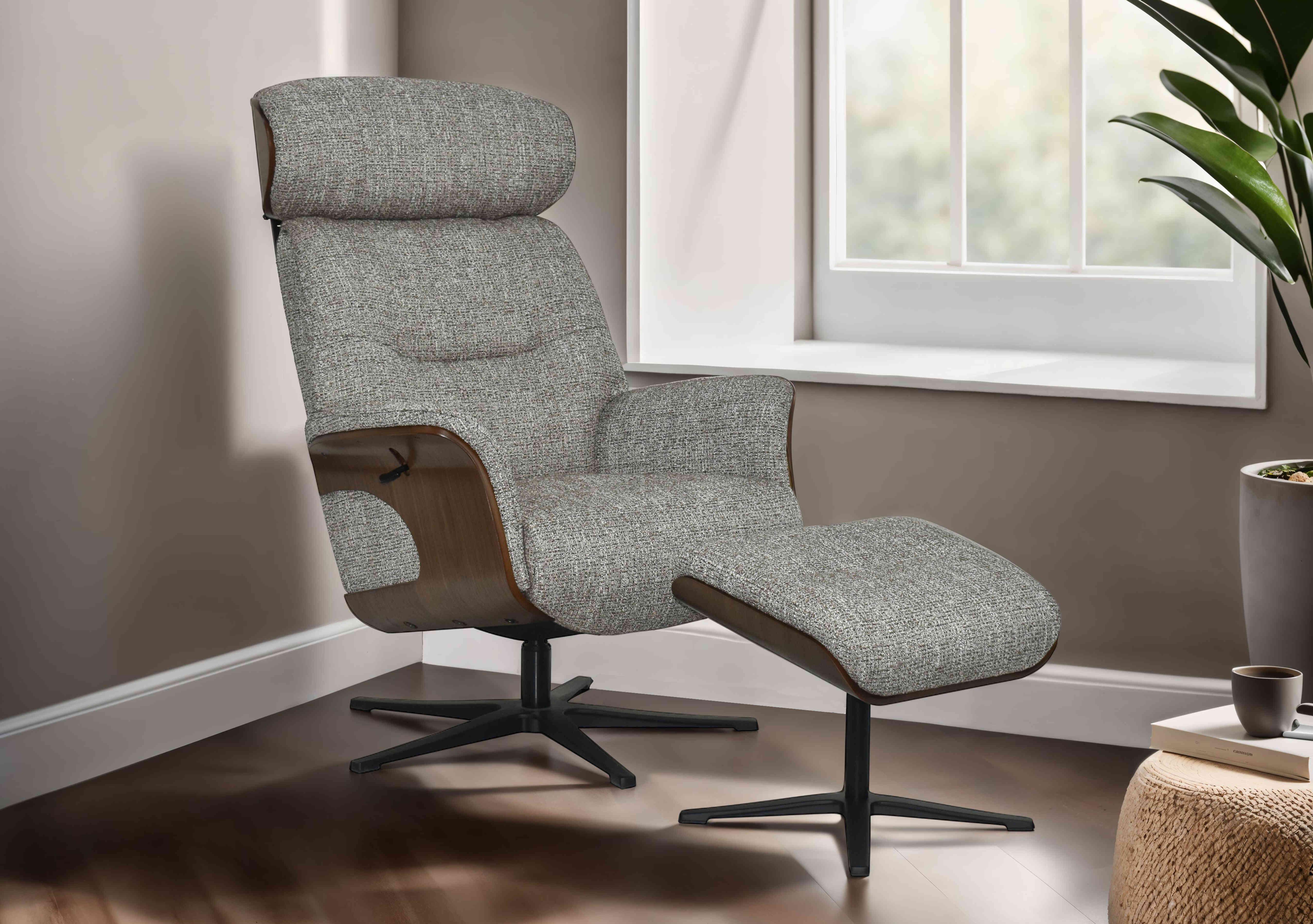 Bern Swivel Chair and Footstool in  on Furniture Village