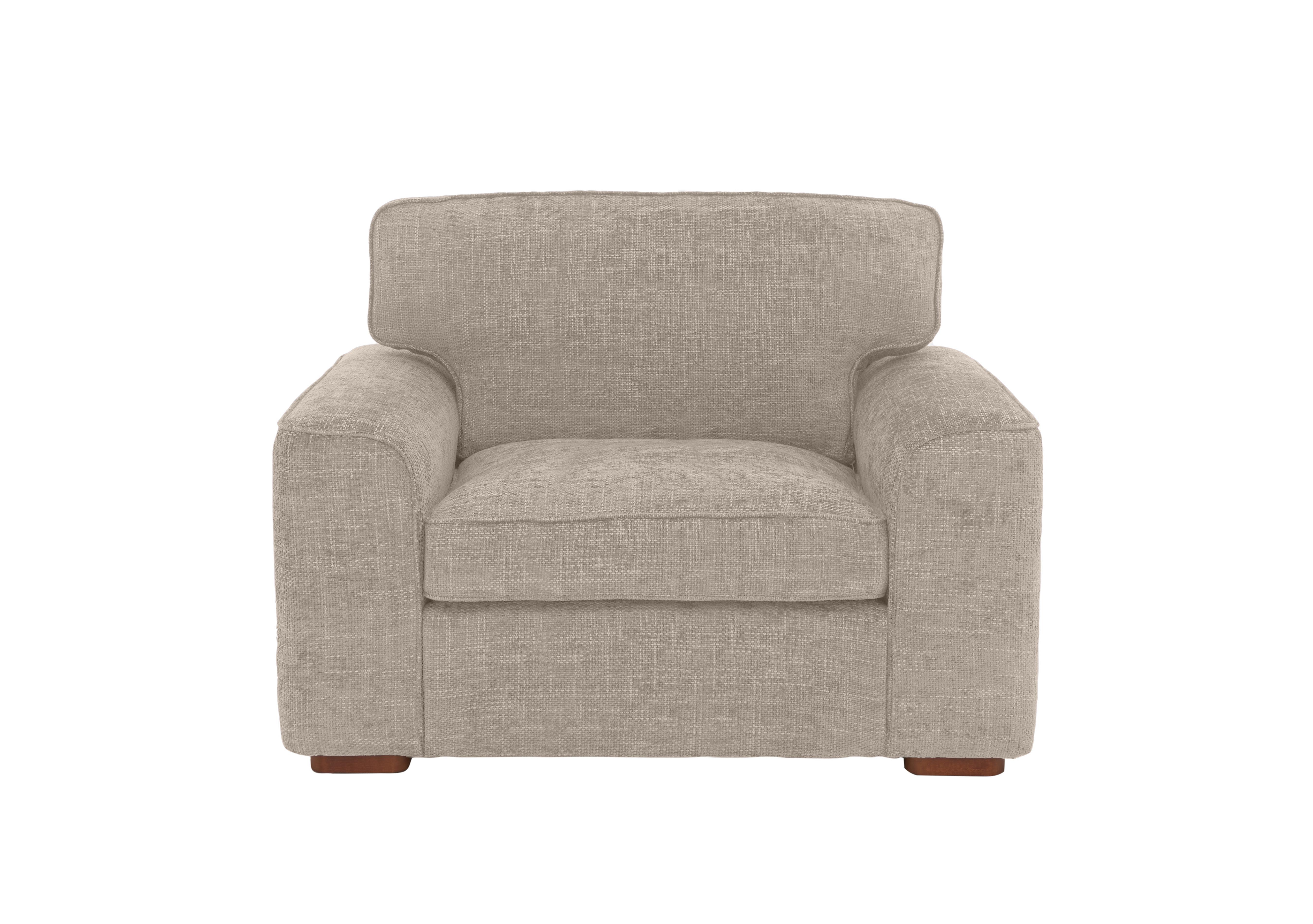Emilia Snuggler Chair in Stone on Furniture Village