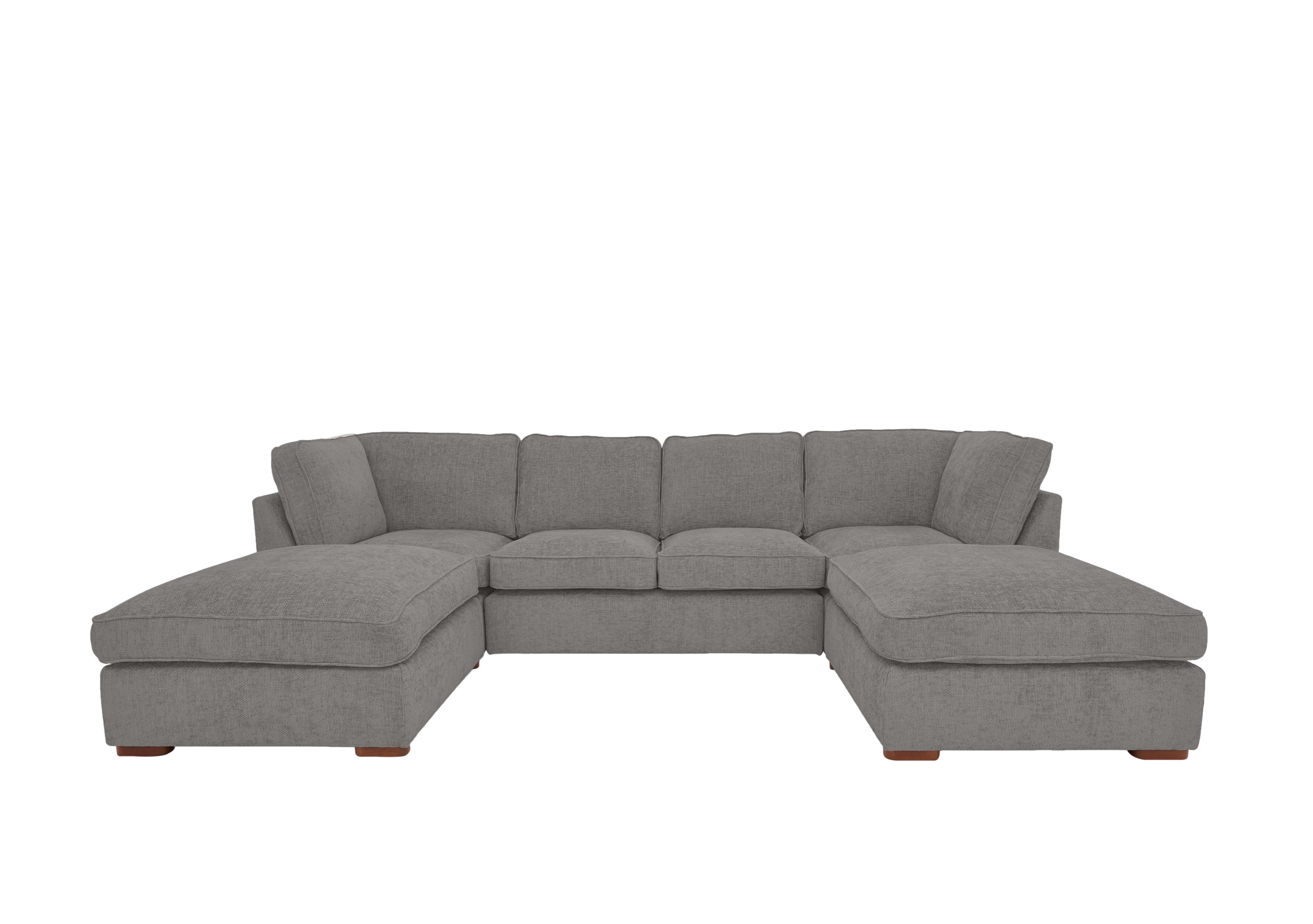 Emilia Large U-Shaped Corner Sofa in Dolphin on Furniture Village