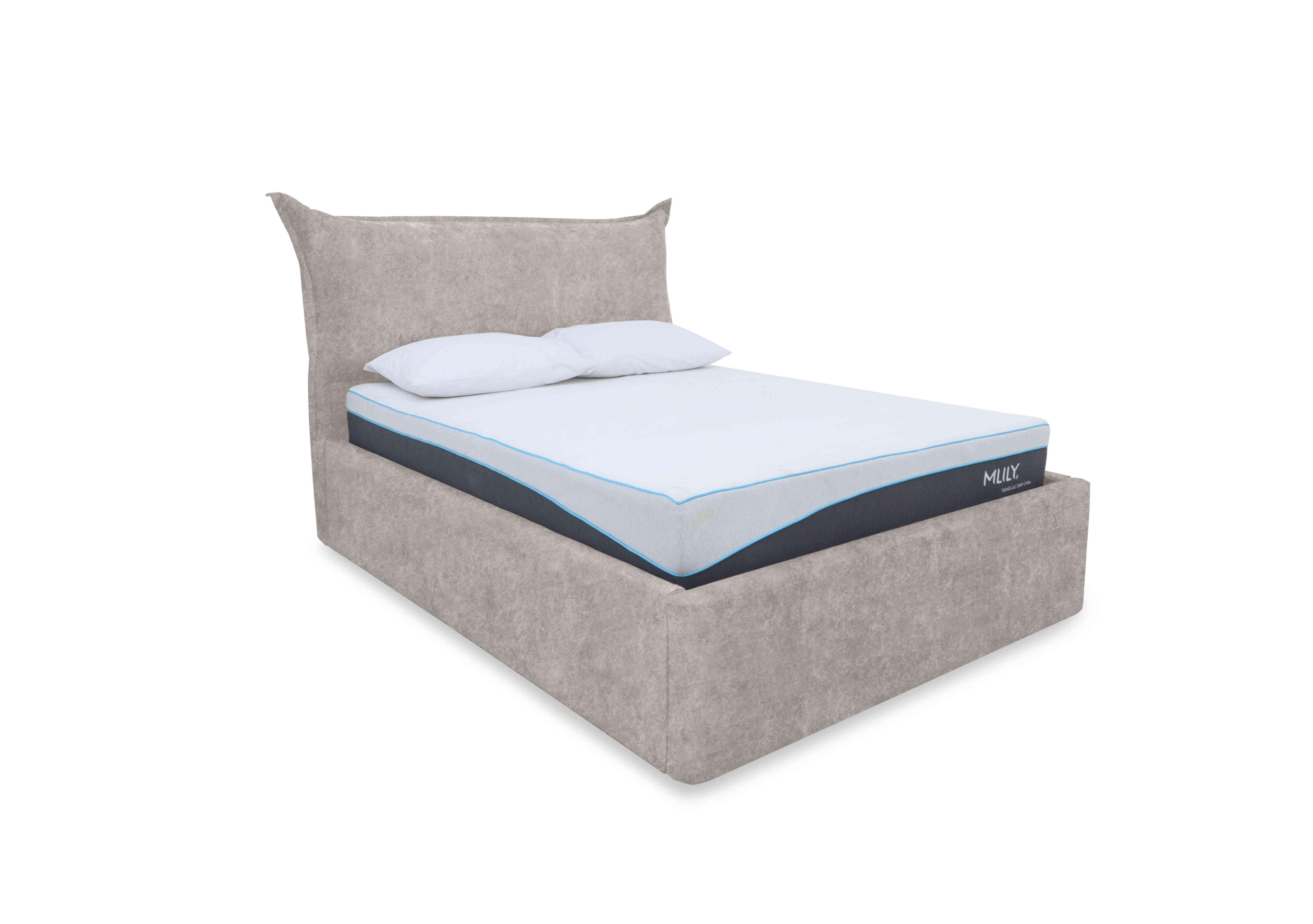 Celestial Ottoman Bed Frame in Allora Stone on Furniture Village