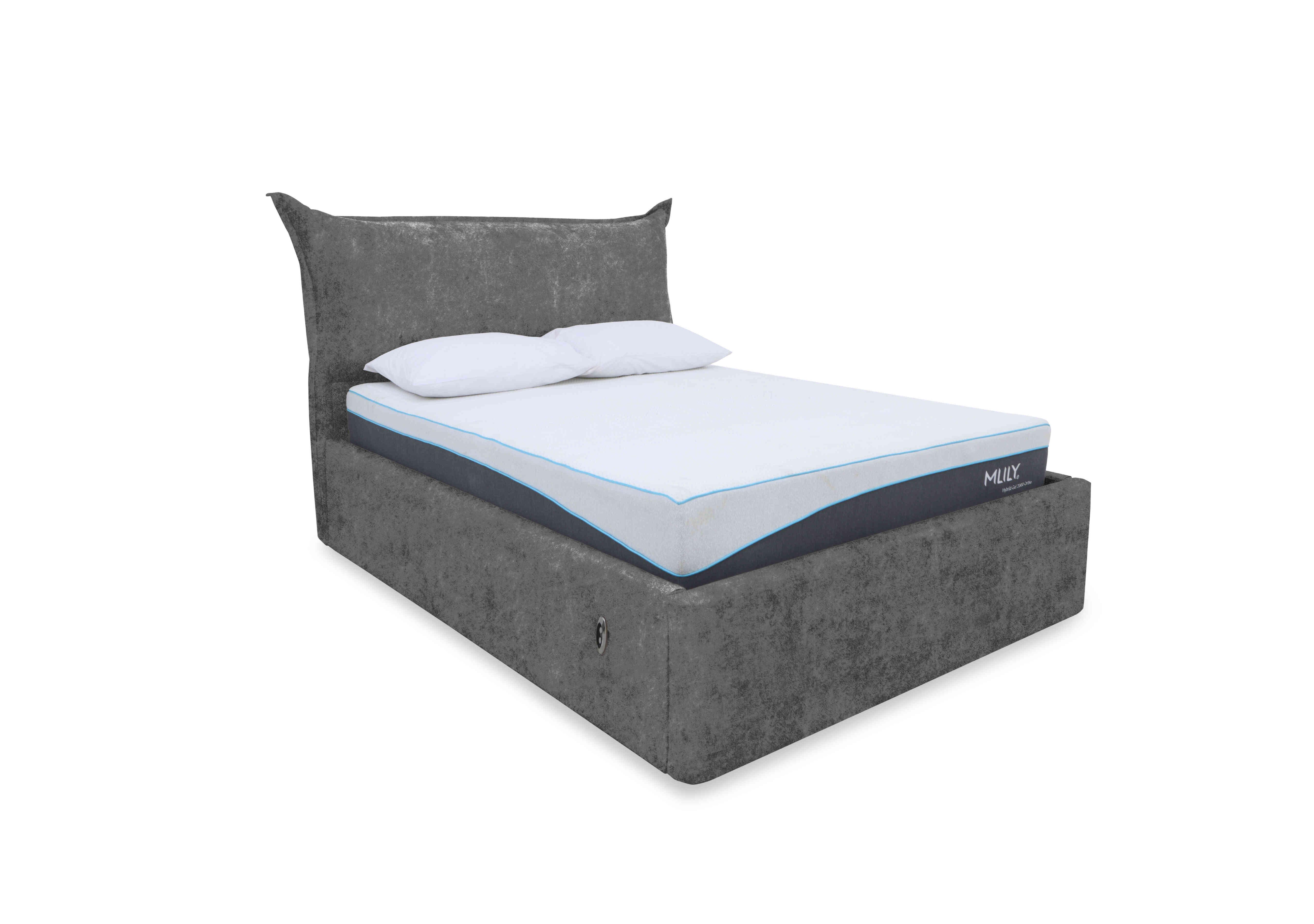 Celestial Electric Ottoman Bed Frame in Allora Grey on Furniture Village