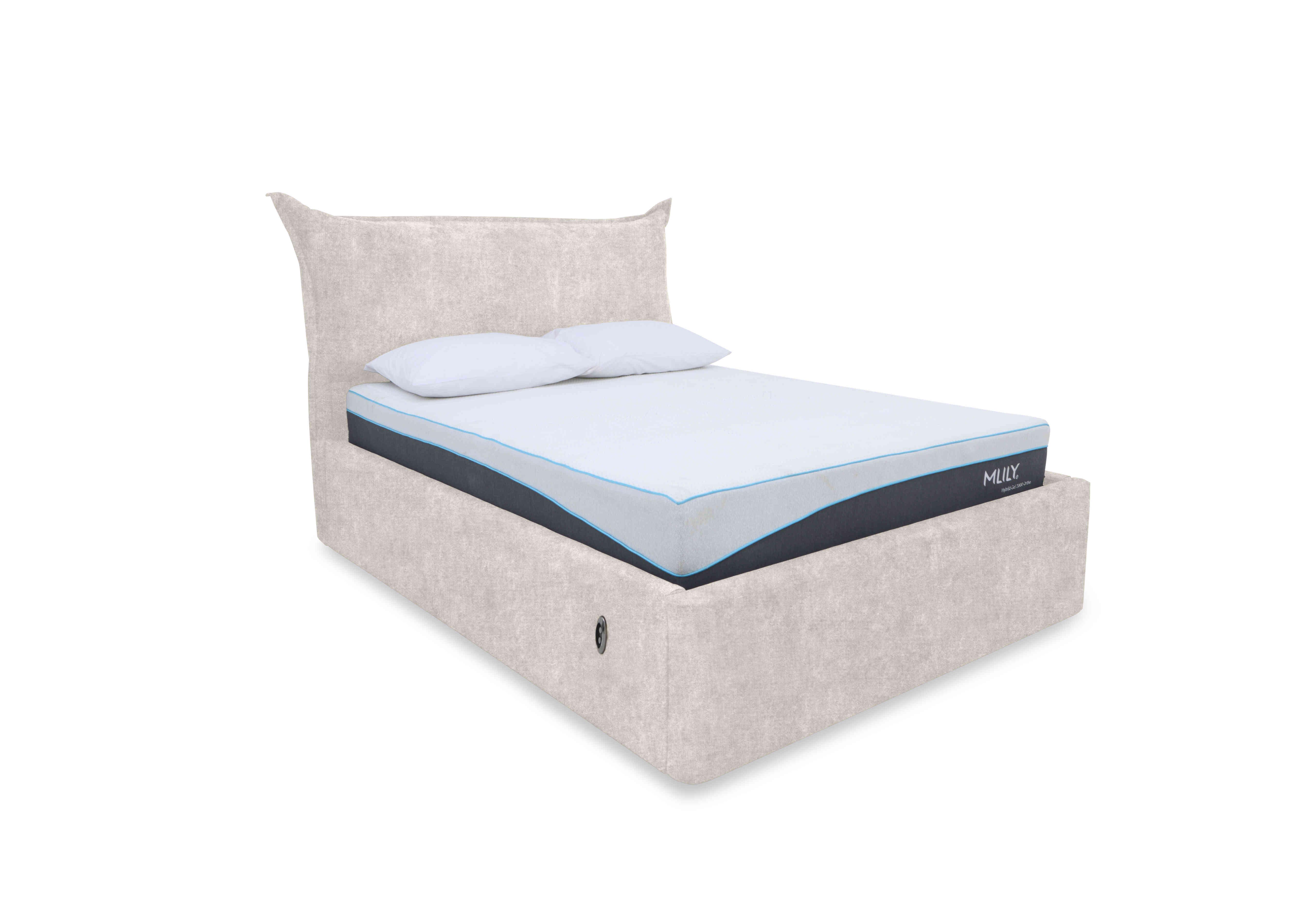 Celestial Electric Ottoman Bed Frame in Ciaga Cream on Furniture Village