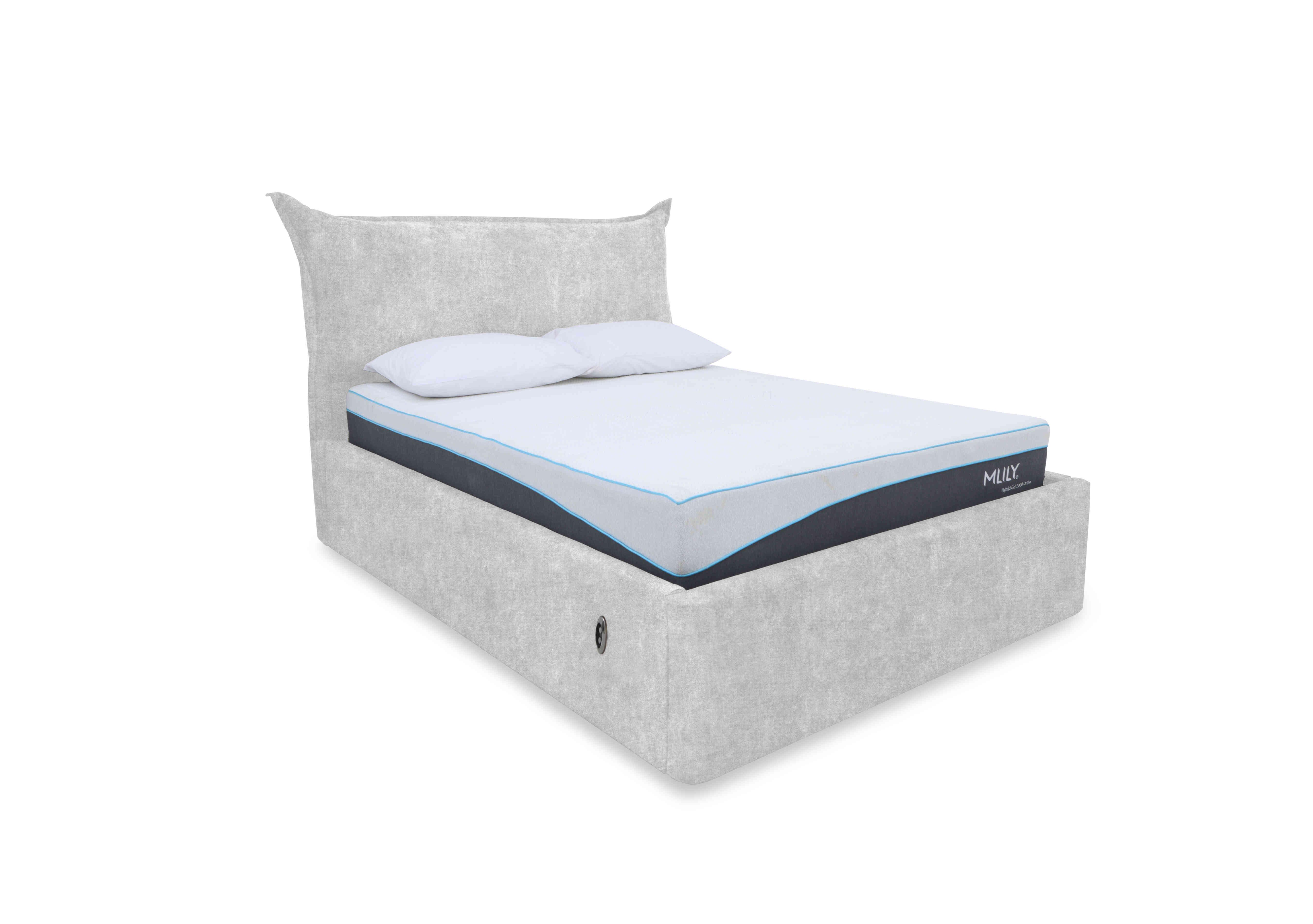 Celestial Electric Ottoman Bed Frame in Ciaga Silver on Furniture Village