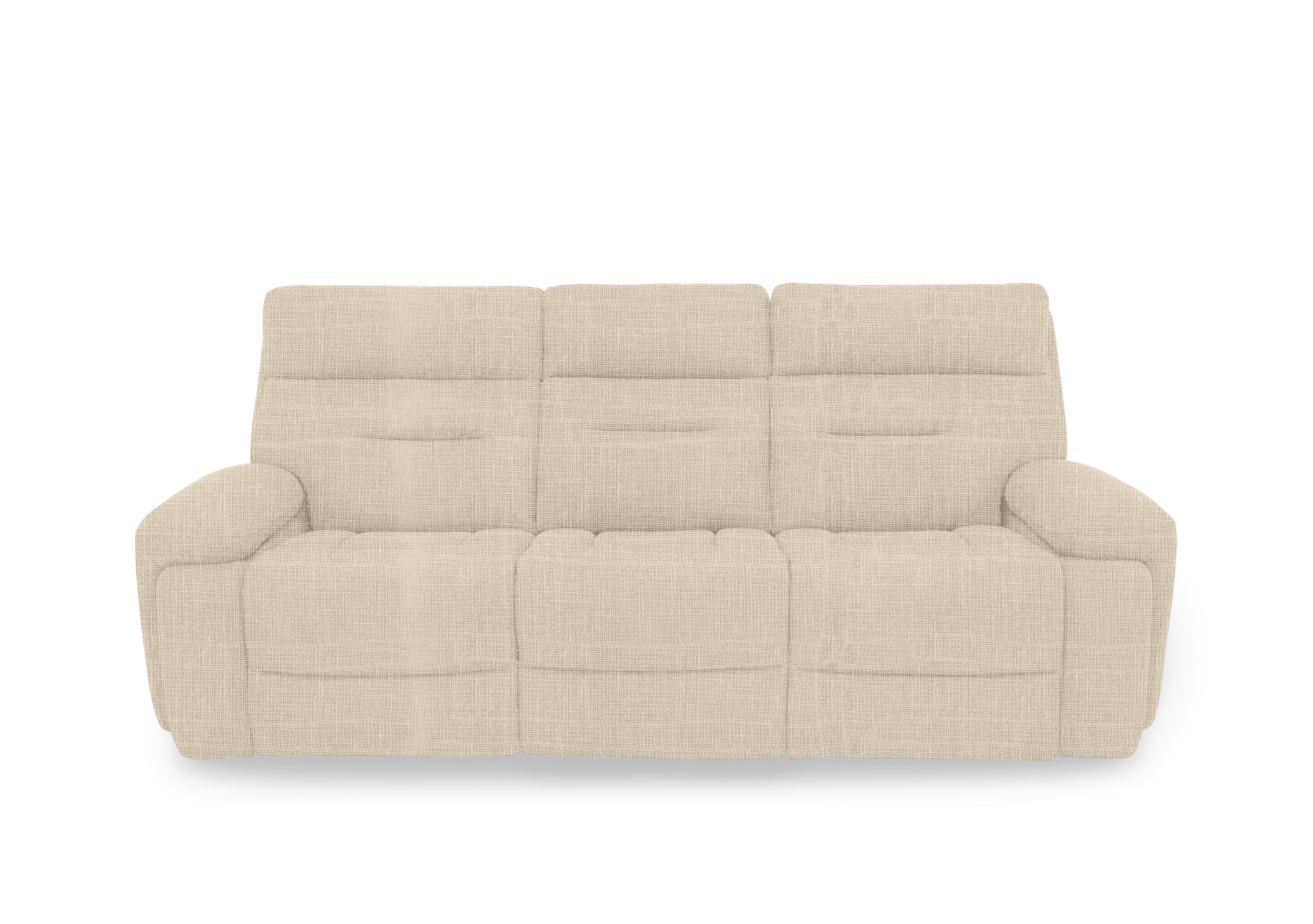 Cinemax Fabric 3 Seater 3 Cushion Power Recliner Sofa with Power Headrests in We-0101  Weave Oatmeal on Furniture Village