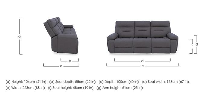 Cinemax Fabric 3 Seater 3 Cushion Sofa in  on Furniture Village