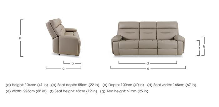 Cinemax Leather 3 Seater 3 Cushion Sofa in  on Furniture Village