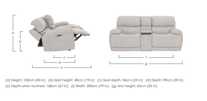 Link Fabric 2 Seater Power Recliner Sofa with Power Headrests and Cupholders in  on Furniture Village