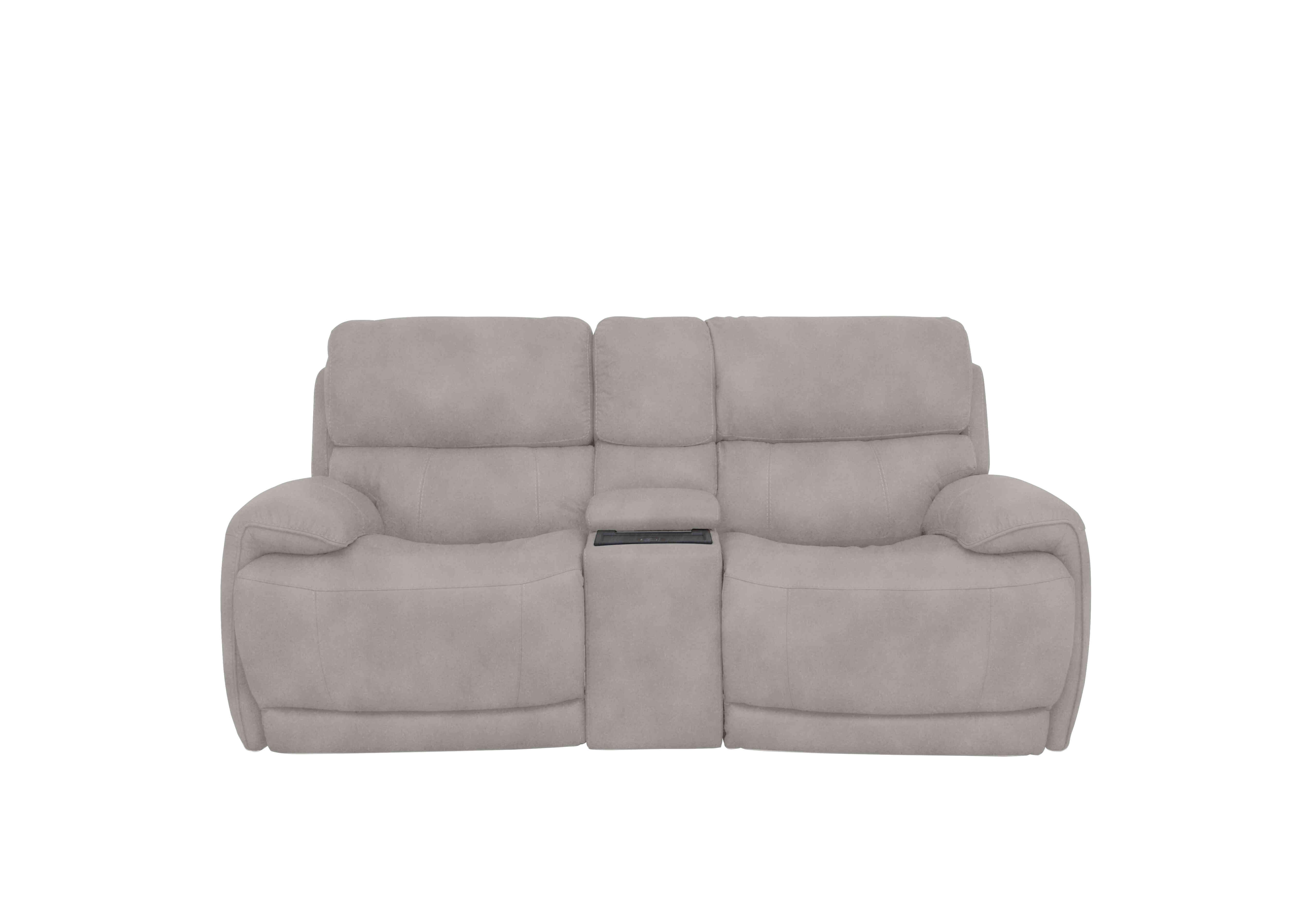 Link Fabric 2 Seater Power Recliner Sofa with Power Headrests and Cupholders in Bfa-Bey-R18 Beige on Furniture Village