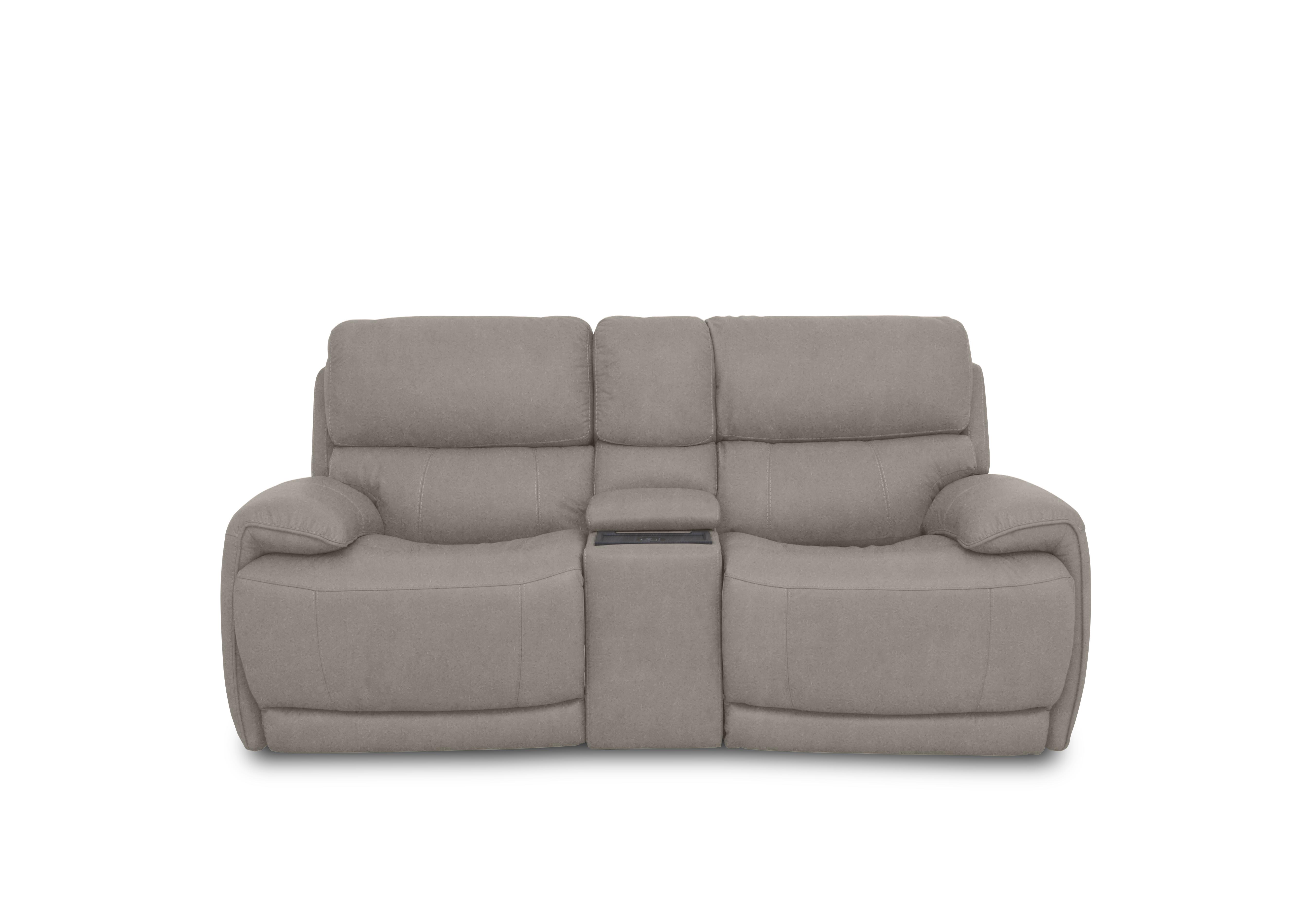 Link Fabric 2 Seater Power Recliner Sofa with Power Headrests and Cupholders in Bfa-Blj-R946 Silver on Furniture Village